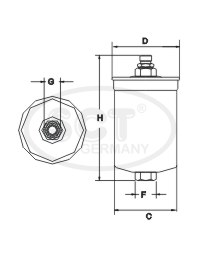 Palivový filter MAXGEAR PF-2008 (cross-ref.: ST310)