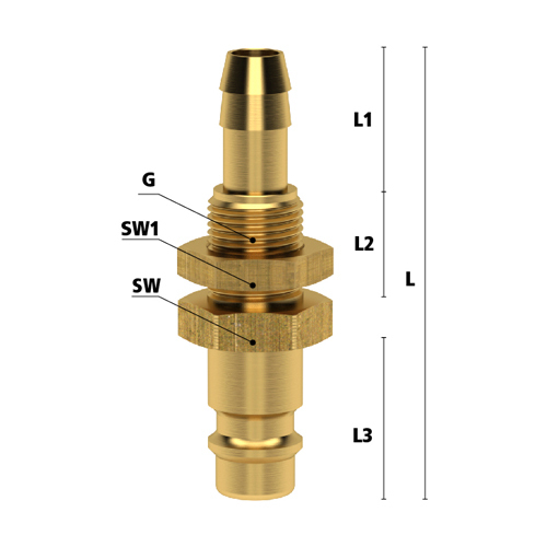 Vzduchová vsuvka 10 / M14 × 1 mm (prípoj na hadicu)