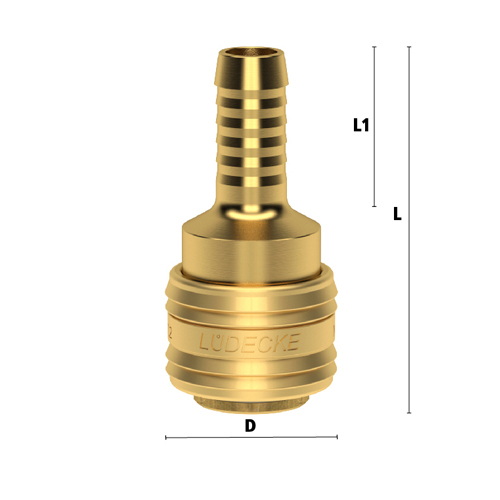Vzduchová rýchlospojka  - prípoj na hadicu 10 mm