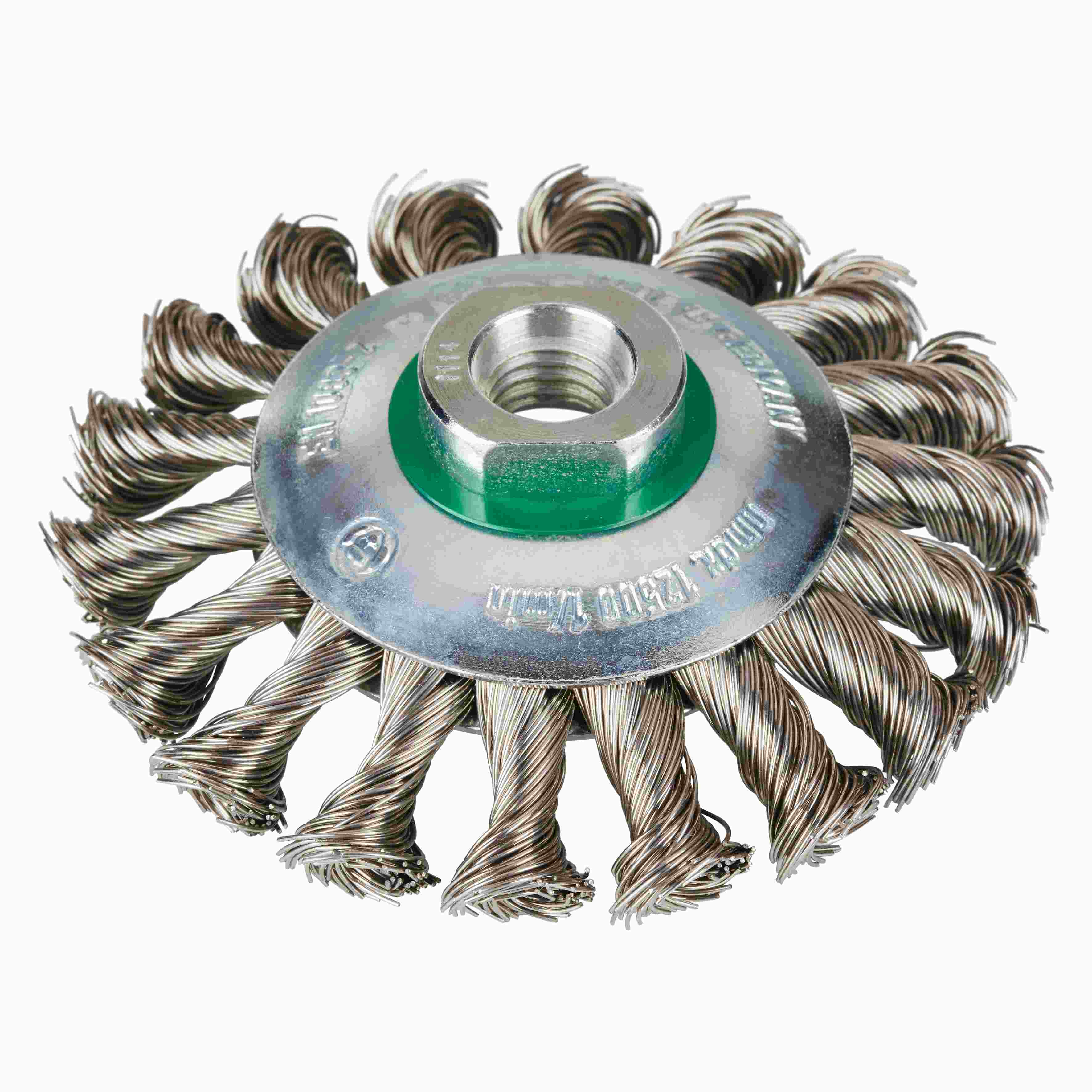 Kužeľová kefa EKBZ 100x13x22xM14 spletaný drôt 0,50 mm