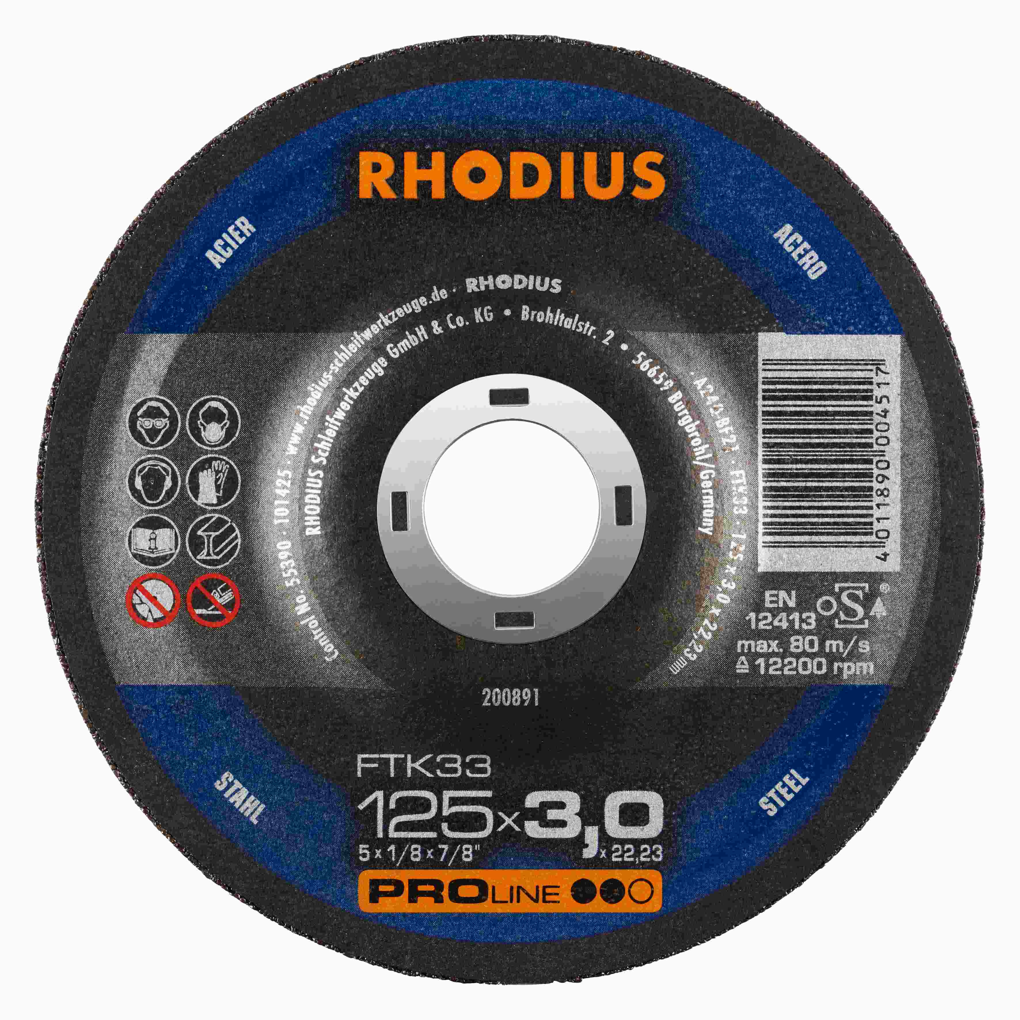 Rezný kotúč FTK33 125x3,0x22,23  
