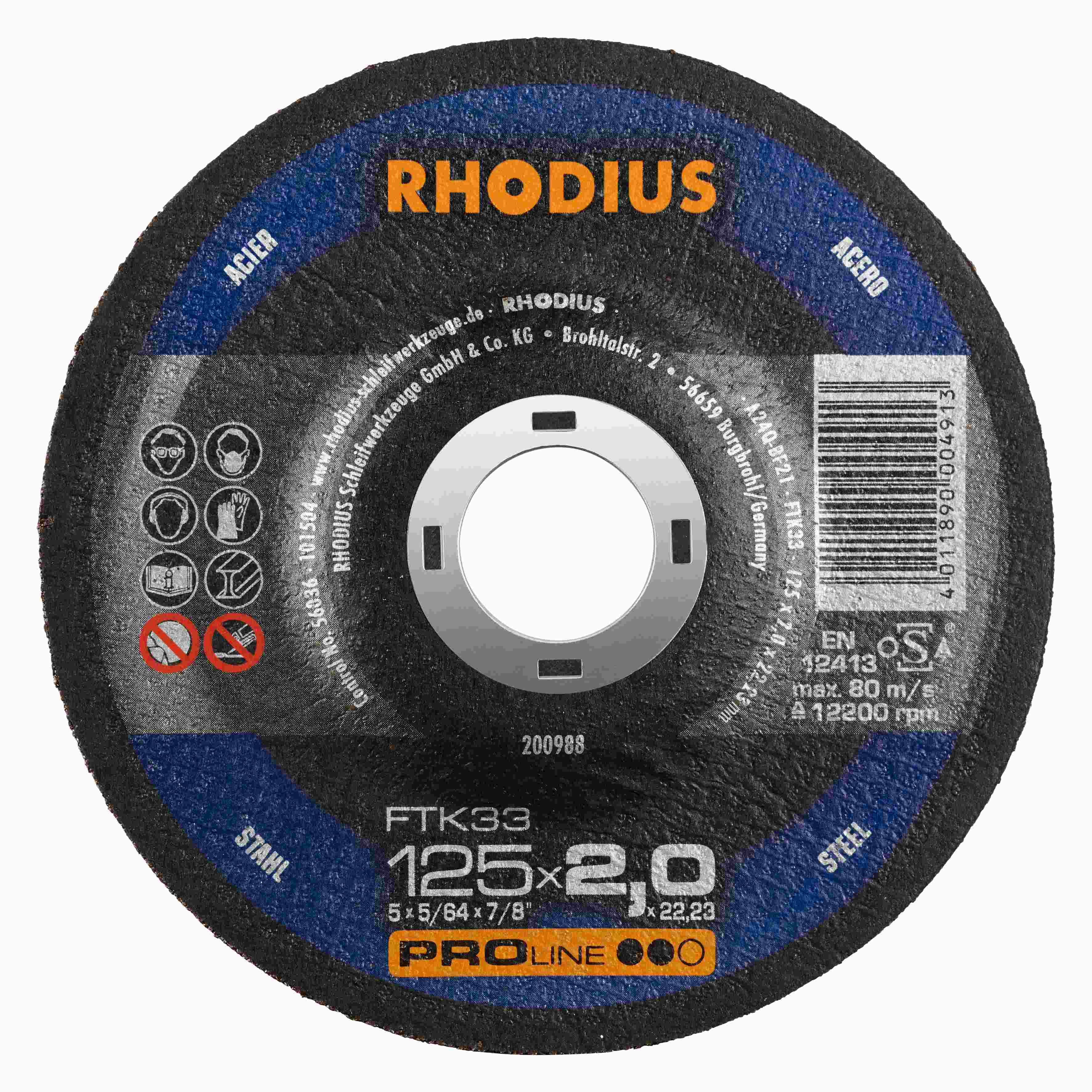 Rezný kotúč FTK33 125x2,0x22,23  