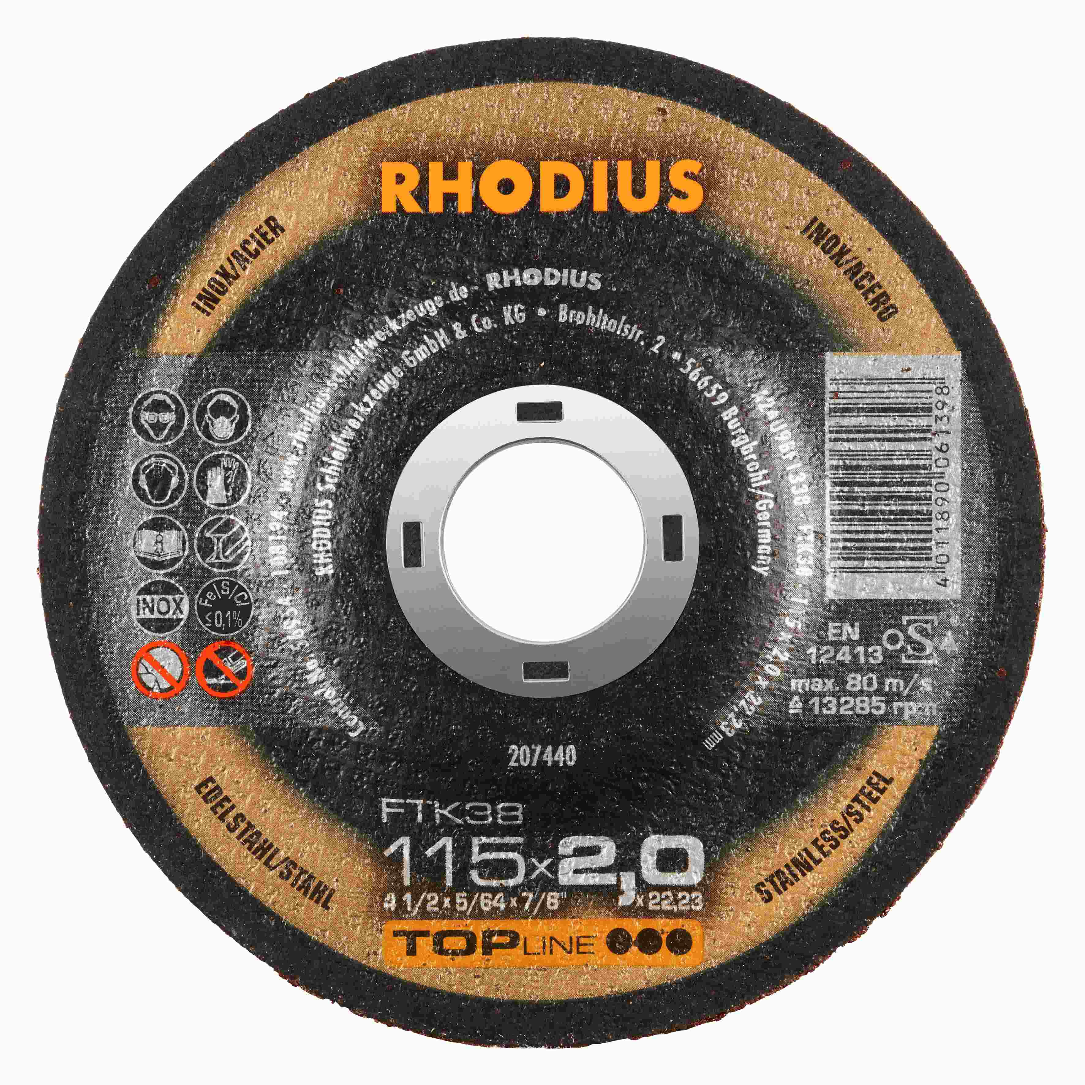 Rezný kotúč FTK38 115x2,0x22,23  