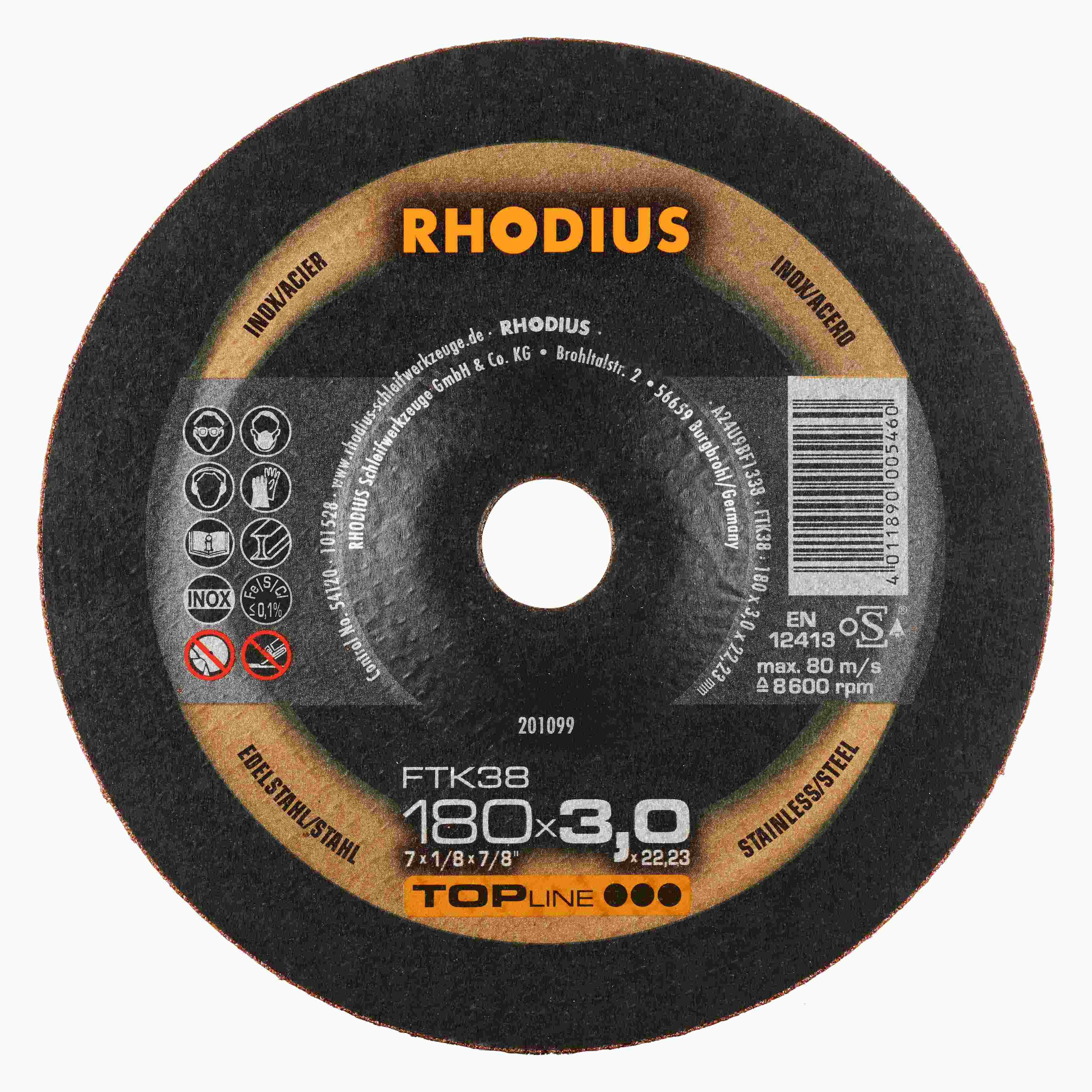 Rezný kotúč FTK38 180x3,0x22,23  