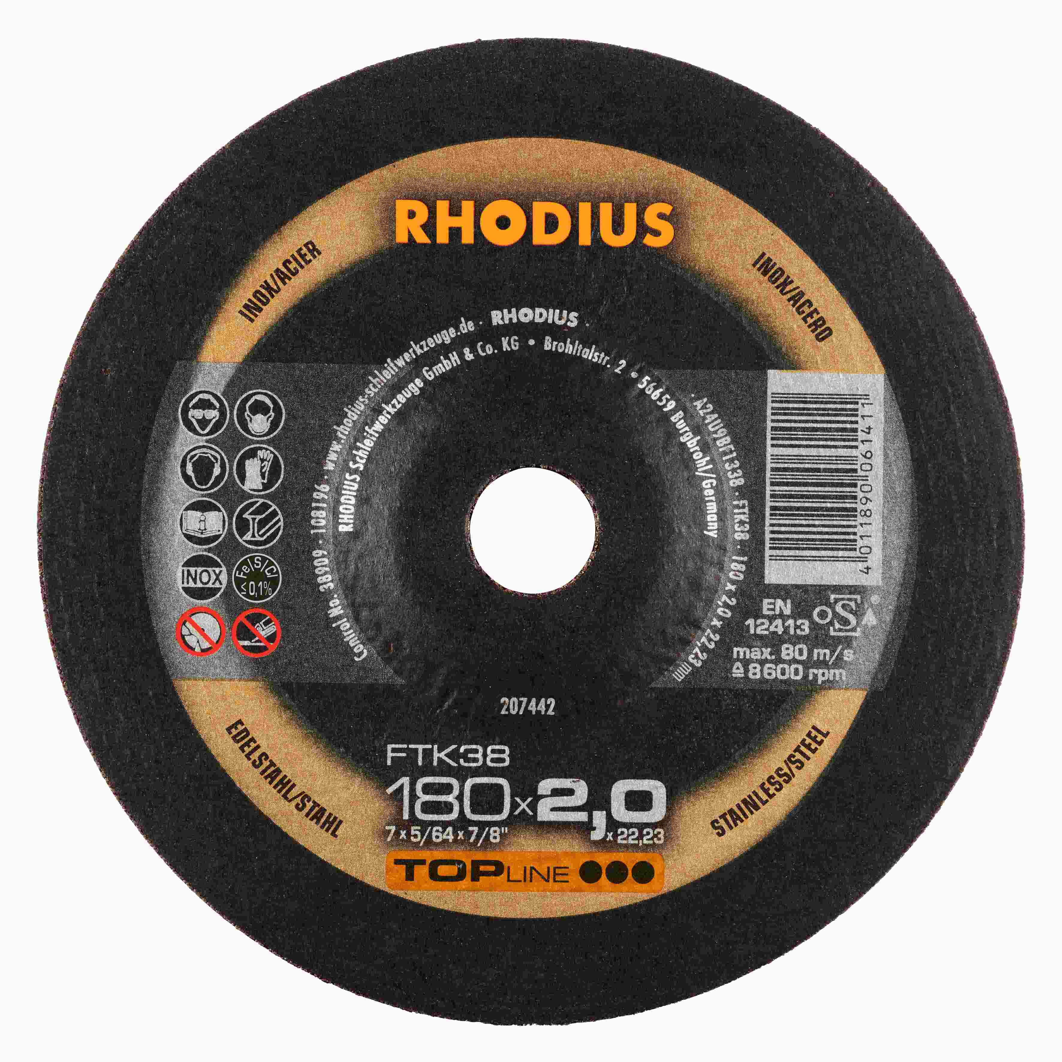Rezný kotúč FTK38 180x2,0x22,23  