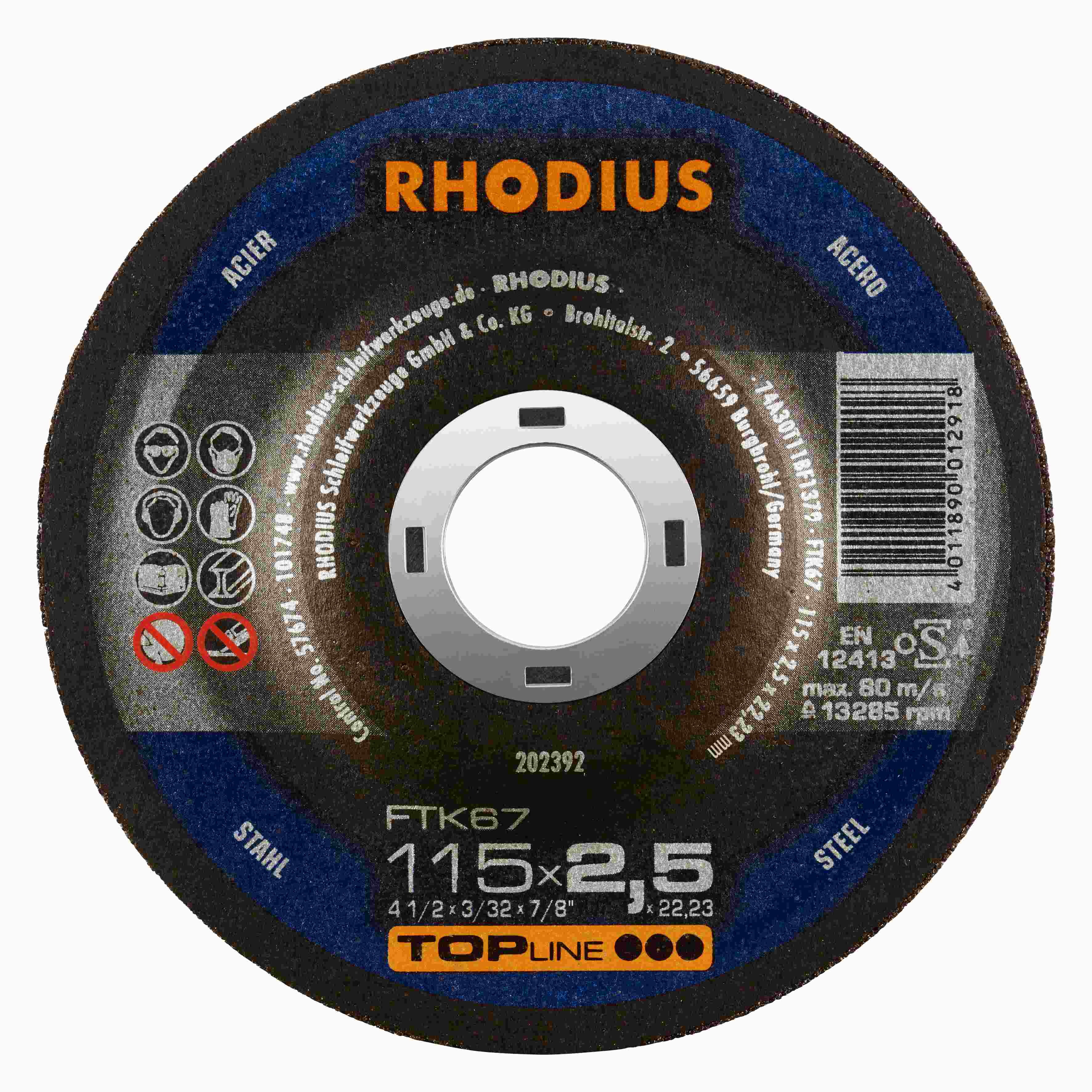 Rezný kotúč FTK67 115x2,5x22,23  