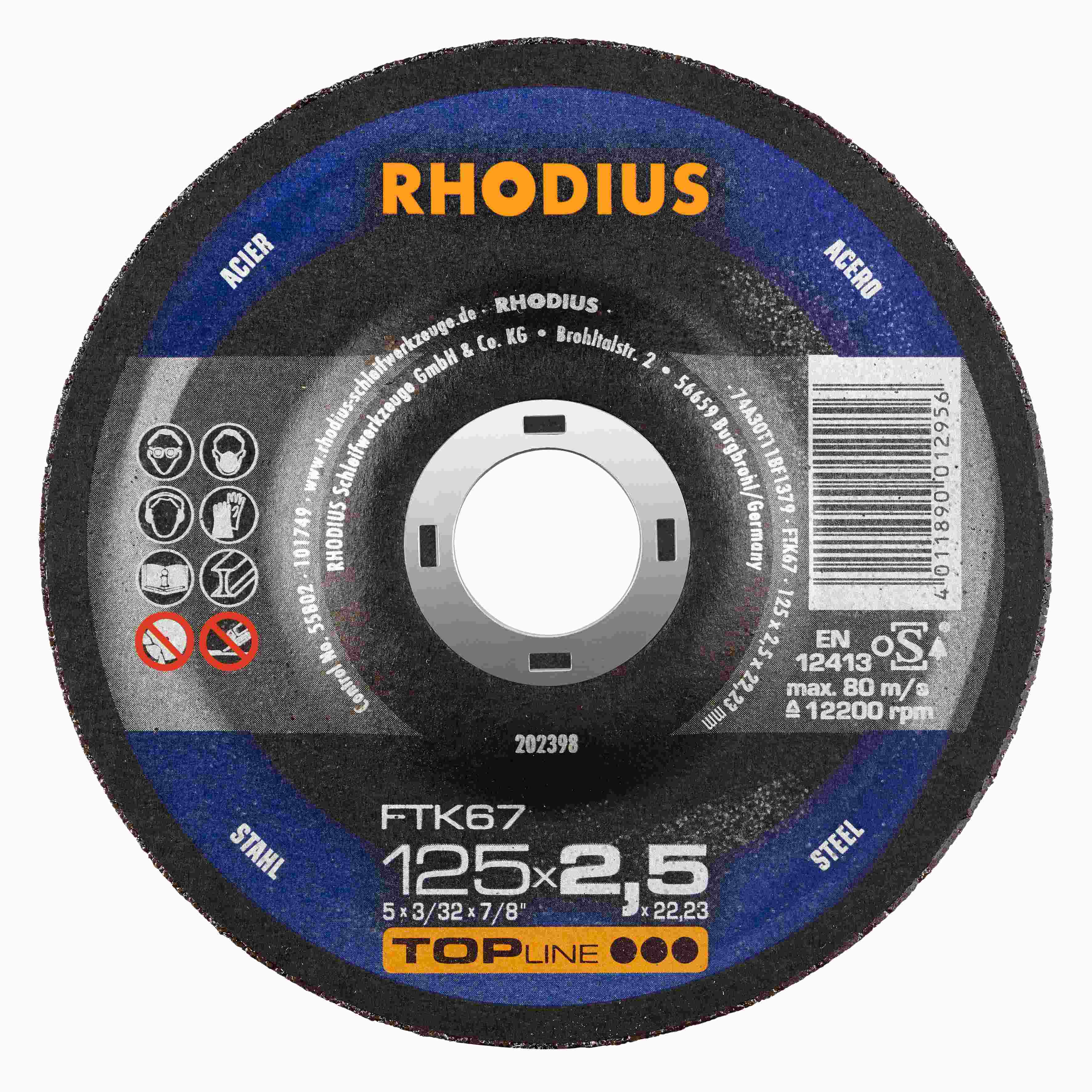 Rezný kotúč FTK67 125x2,5x22,23  