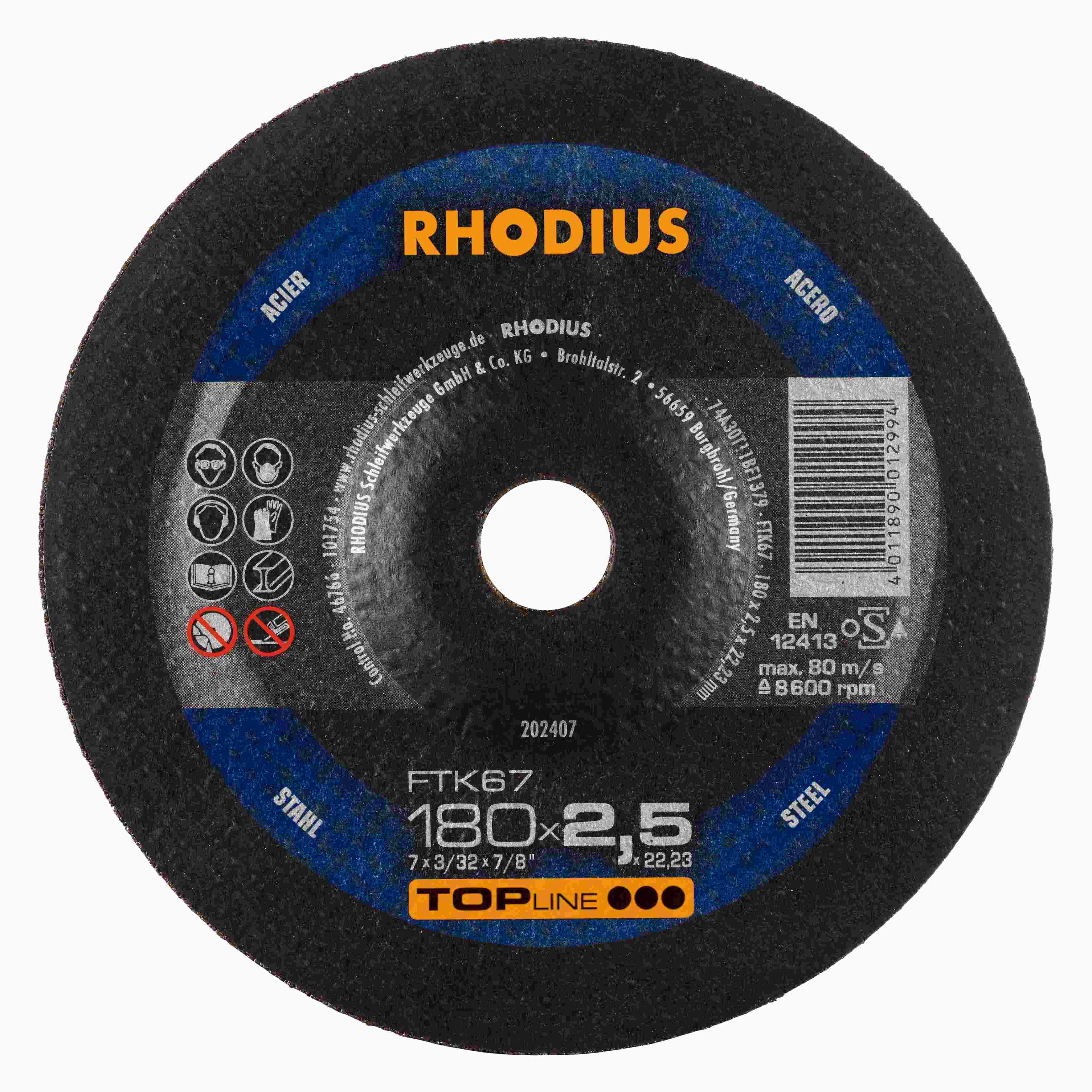 Rezný kotúč FTK67 180x2,5x22,23  