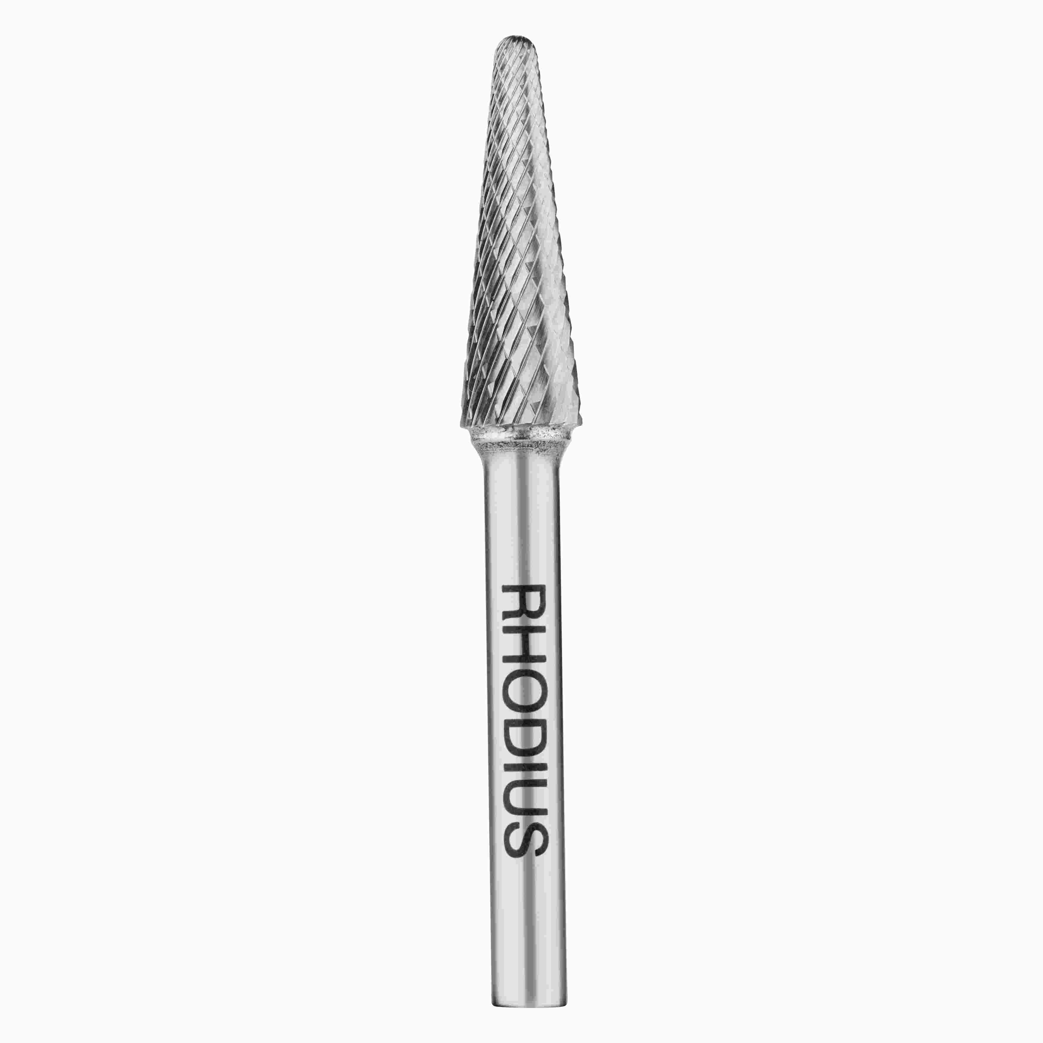 Fréza kužeľová zaoblená  HF L 9,6x30,0x6,0x76 krížové ozubenie/Z6 