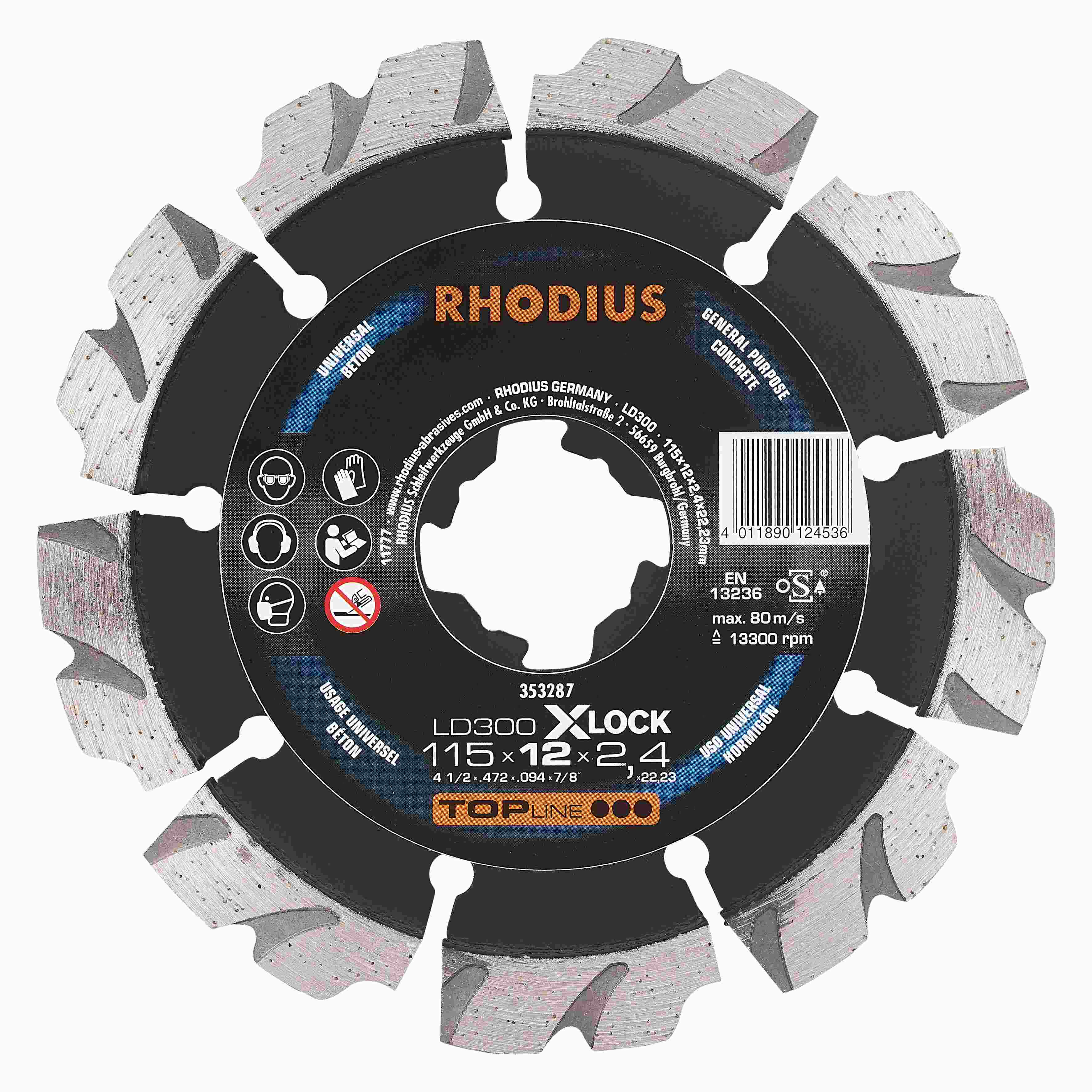 Diamantový kotúč LD300 X-lock 115x12x2,4x22,23 X-LOCK / segmentový 