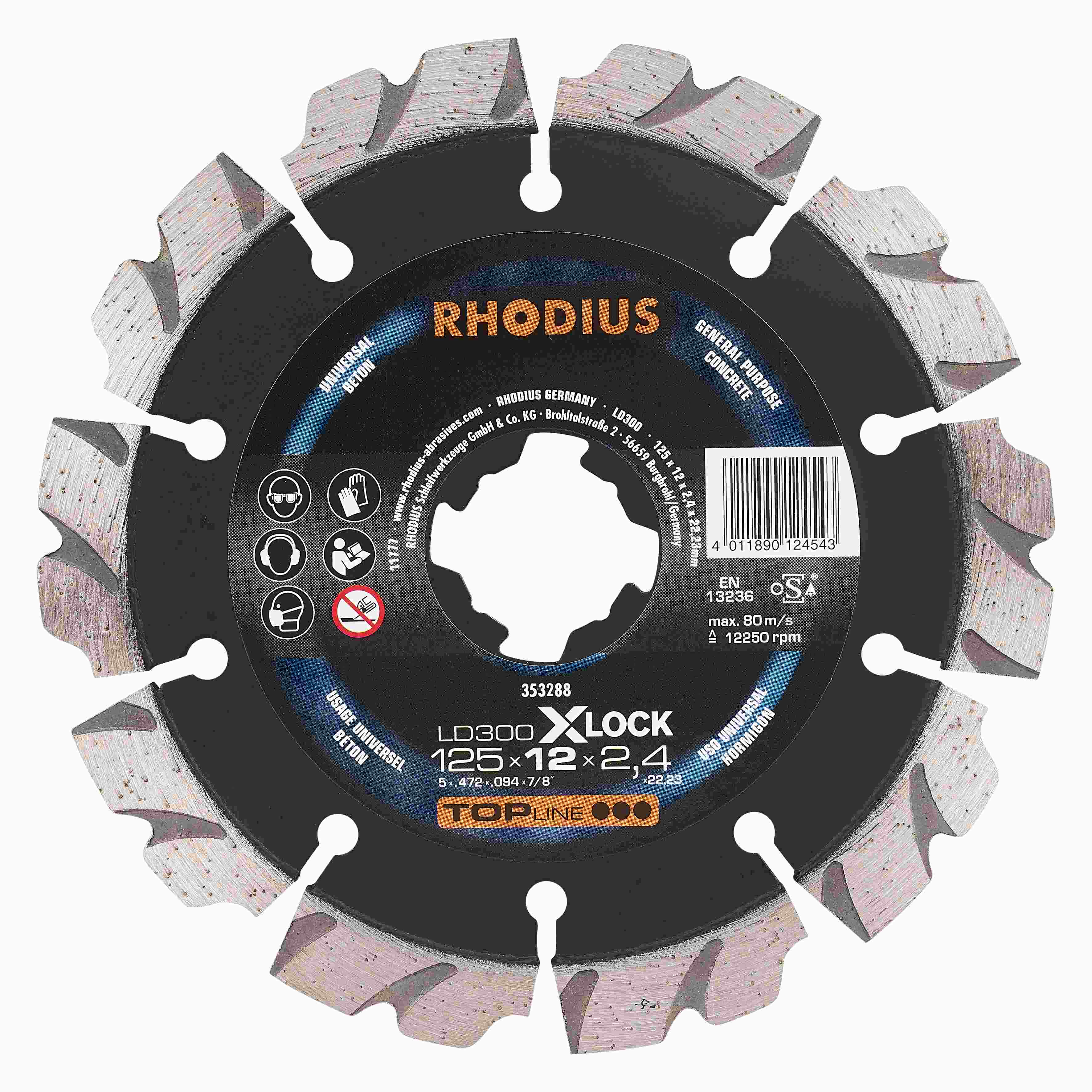 Diamantový kotúč LD300 X-lock 125x12x2,4x22,23 X-LOCK / segmentový 