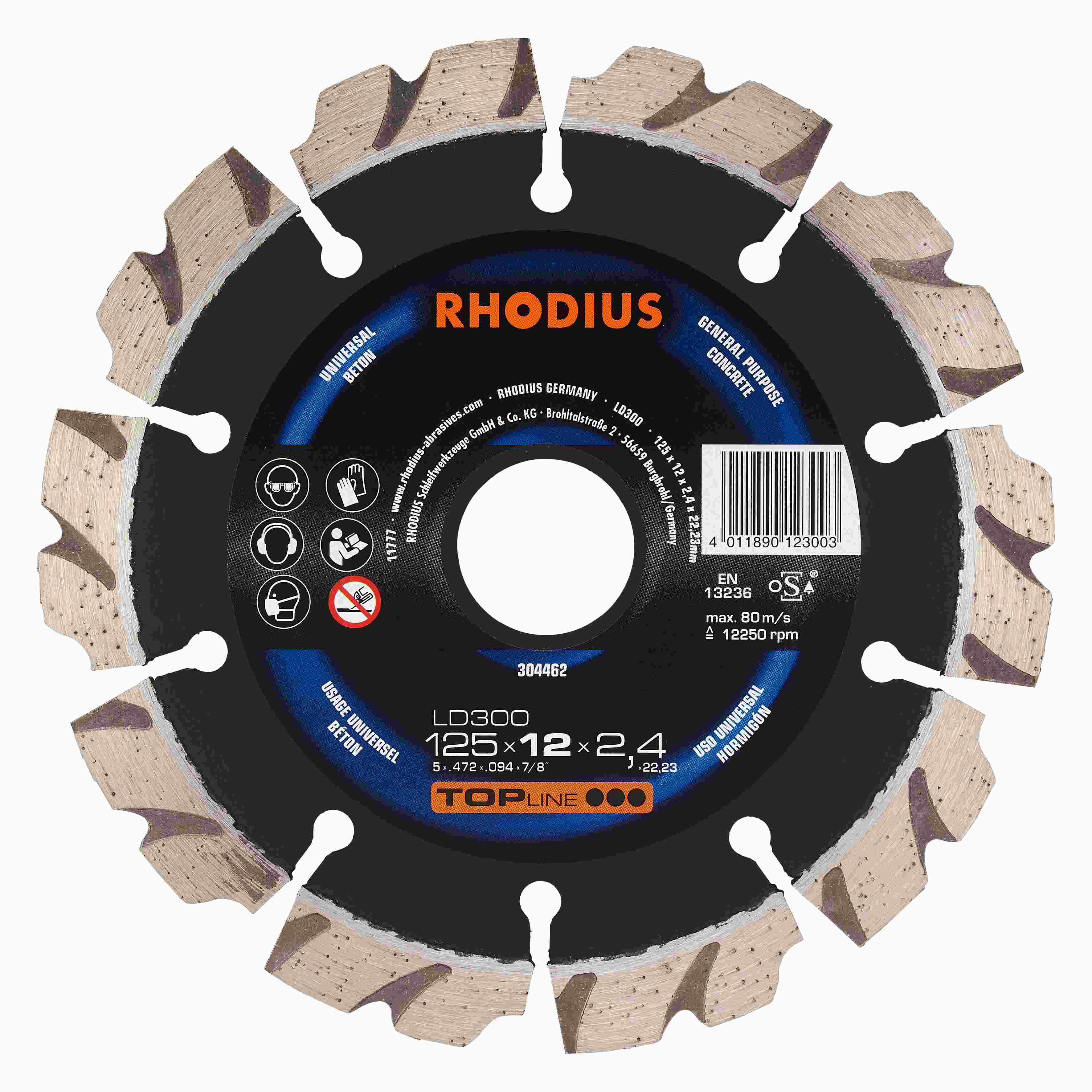 Diamantový kotúč LD300 125x12,0x2,4x22,23 segmentový 