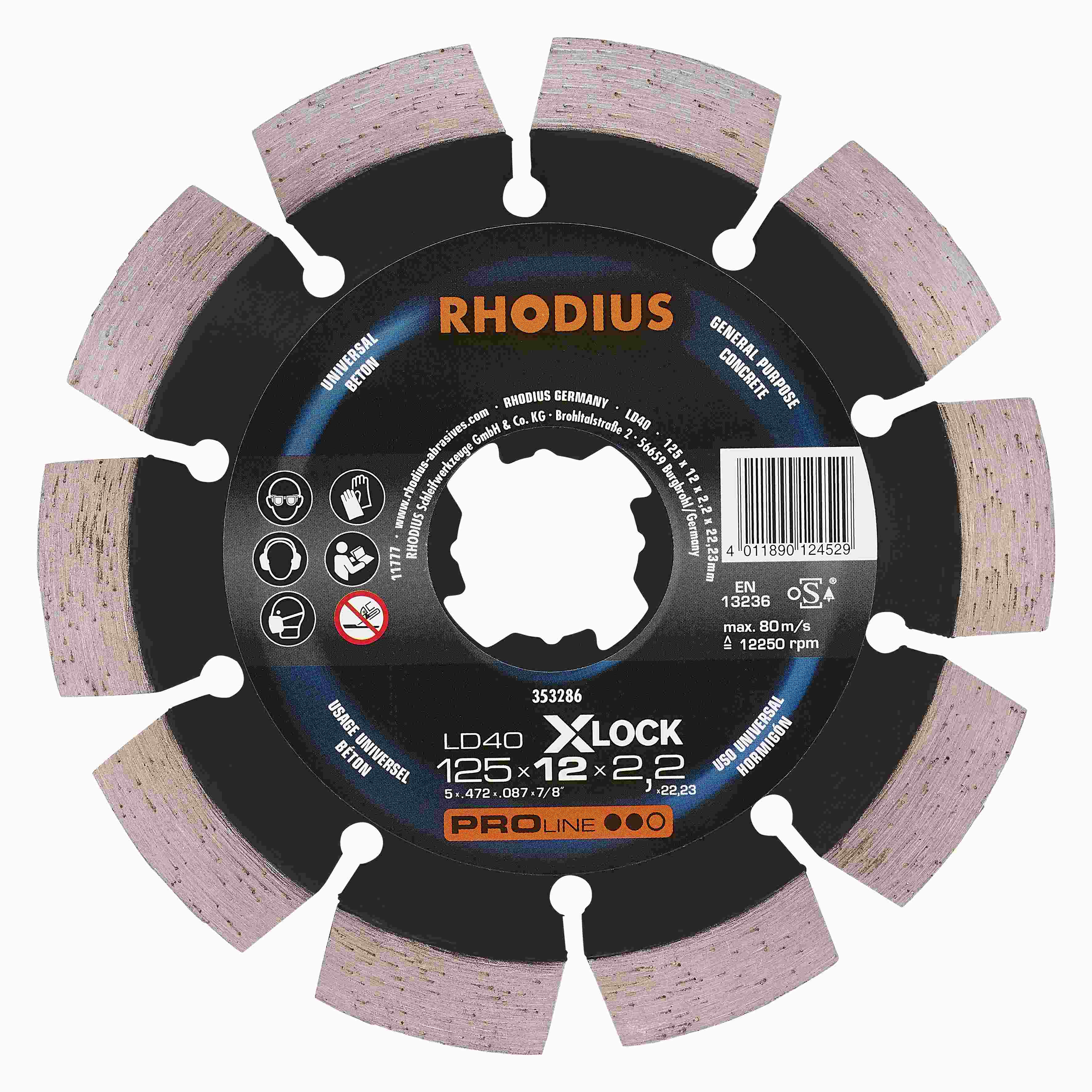 Diamantový kotúč LD40 X-lock 125x12,0x2,2x22,23 X-LOCK / segmentový 