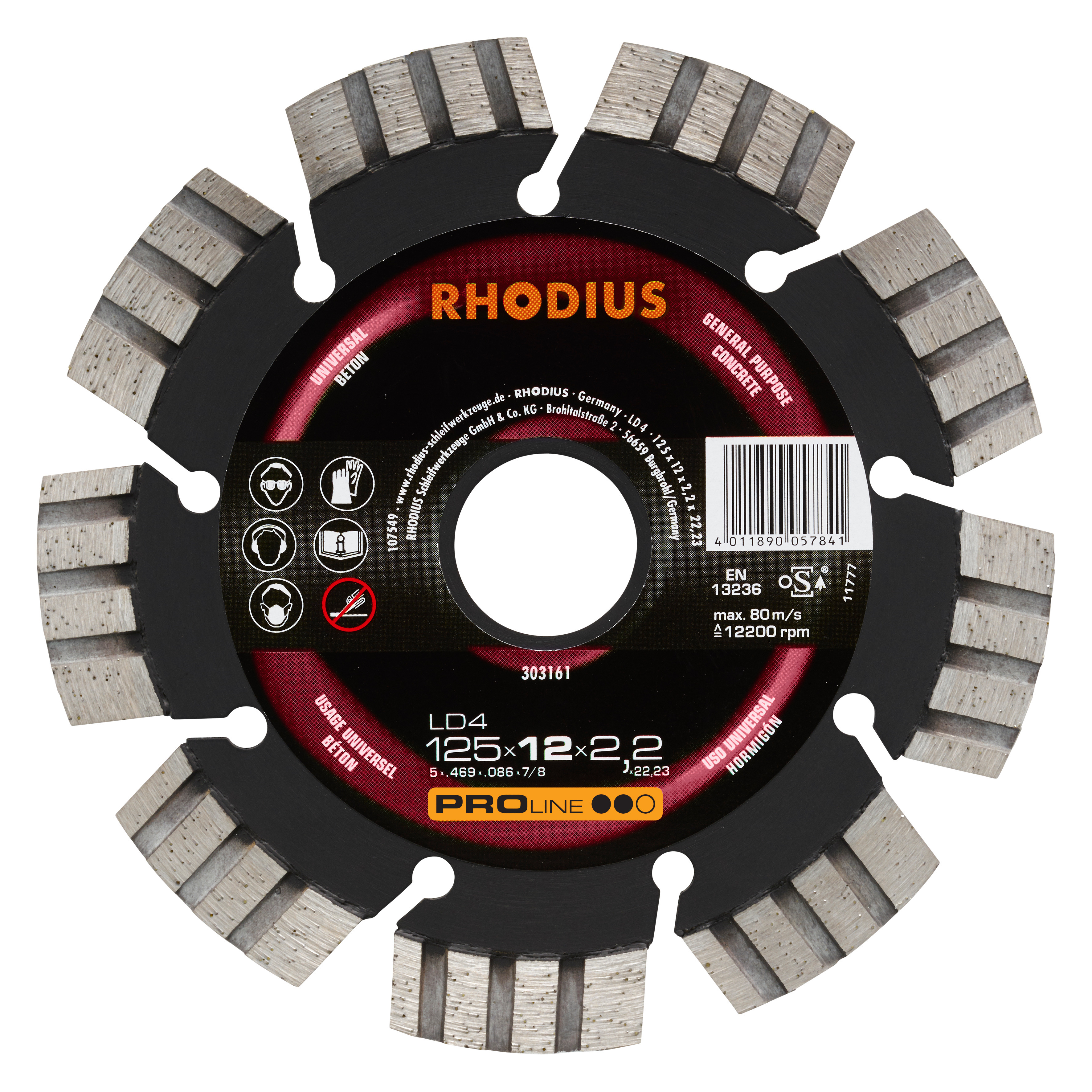 Diamantový kotúč LD4 125x12,0x2,2x22,23 segmentový 