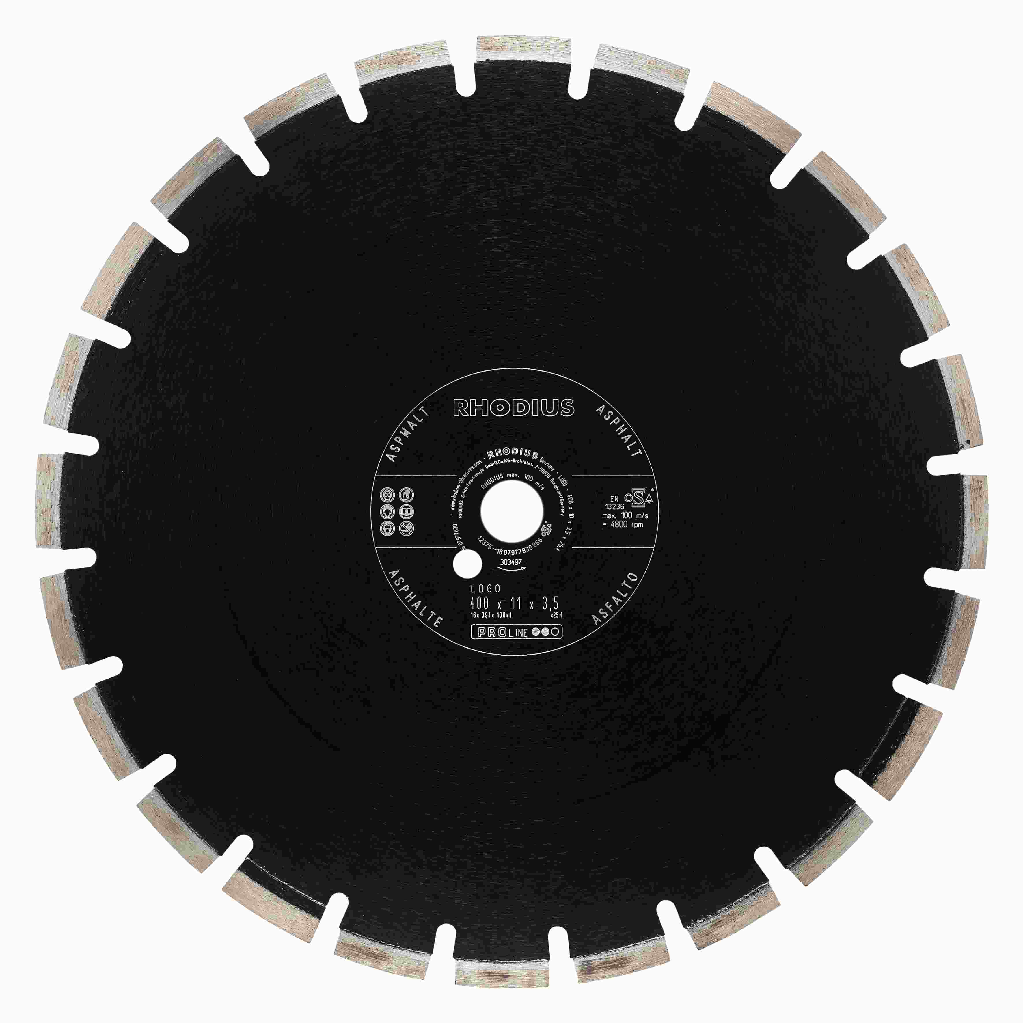Diamantový kotúč LD60 400x11,0x3,2x25,400 segmentový - unášací otvor 