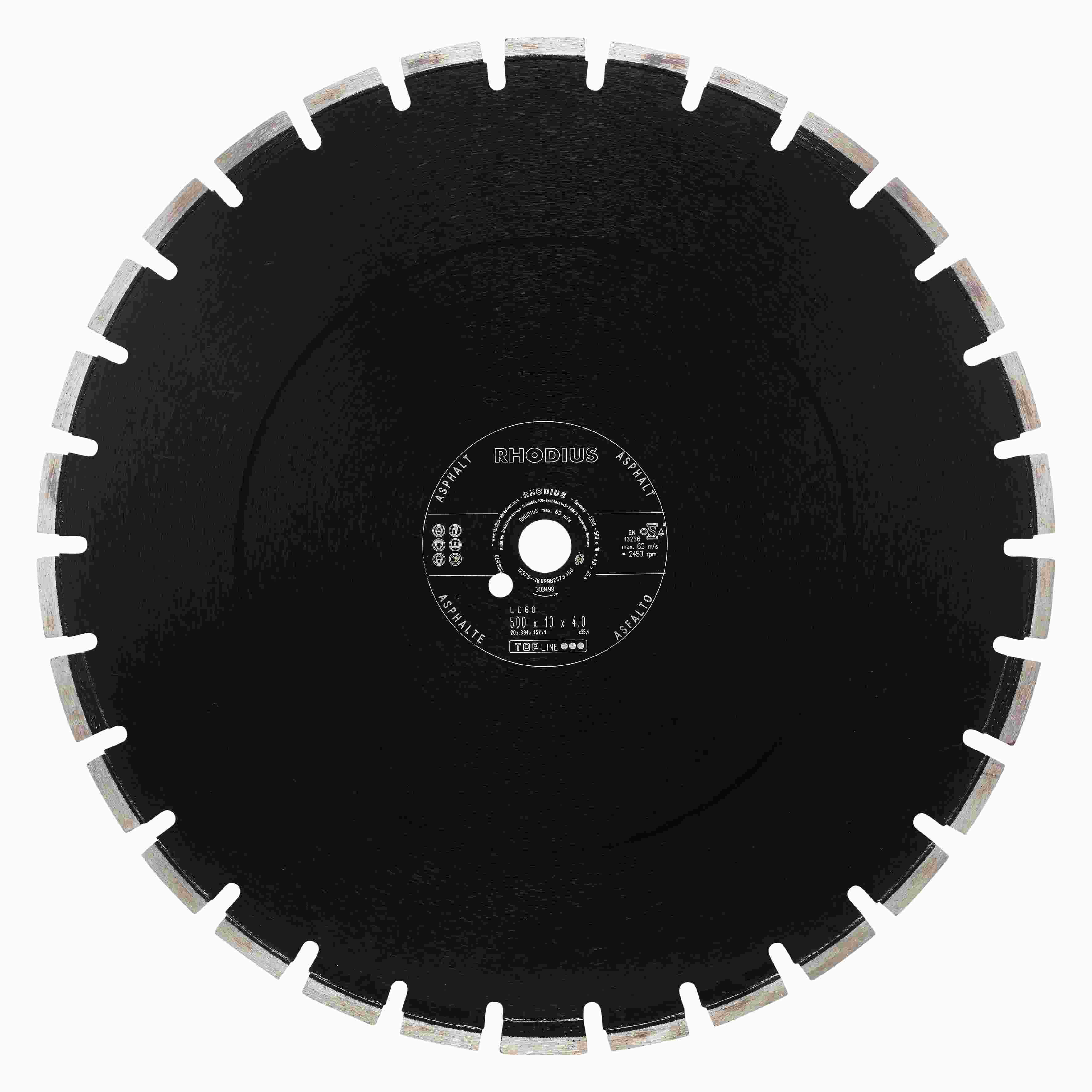 Diamantový kotúč LD60 500x11,0x3,6x25,400 segmentový - unášací otvor 