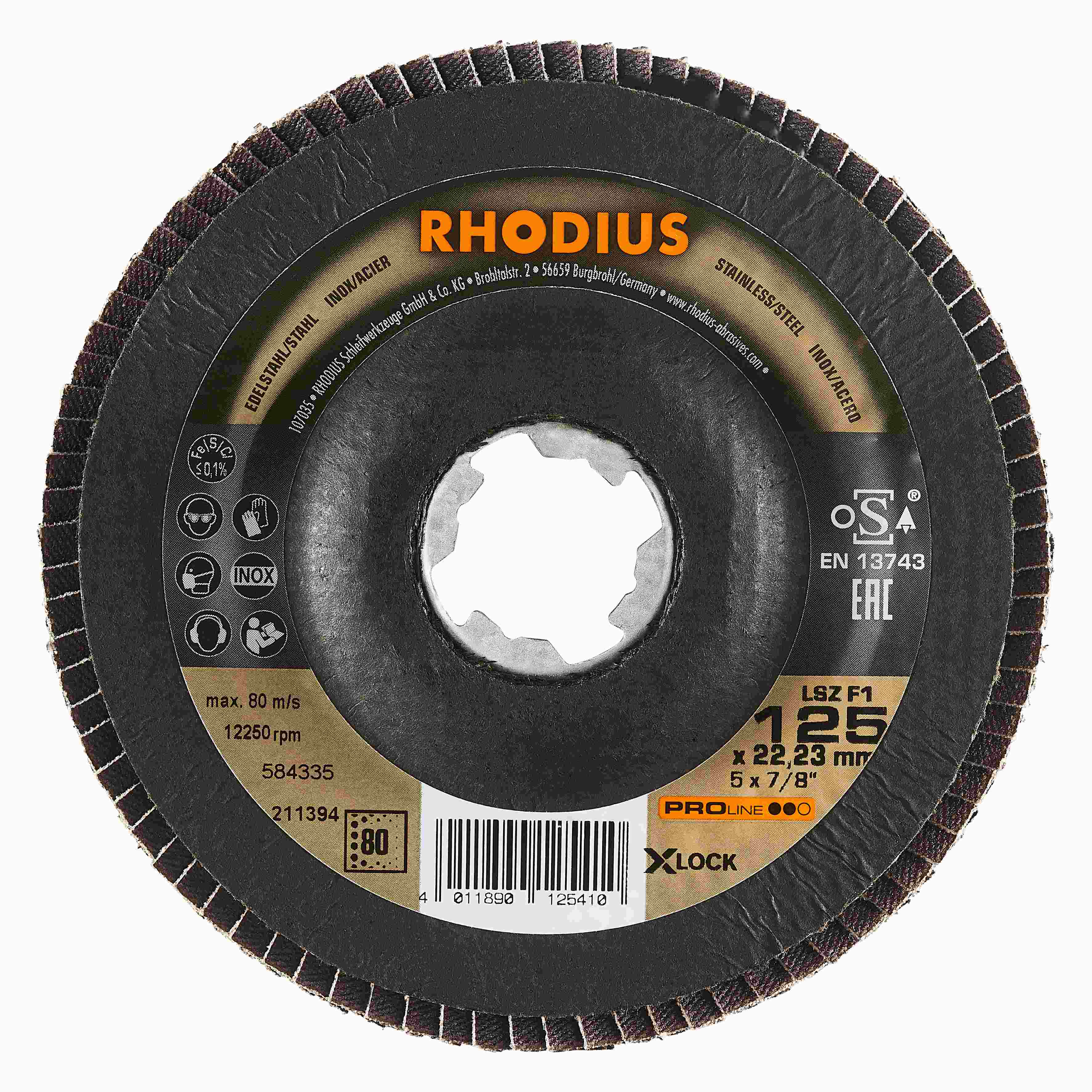 Lamelový kotúč LSZ F1 X-lock 125x22,23 X-LOCK / zirkón 80