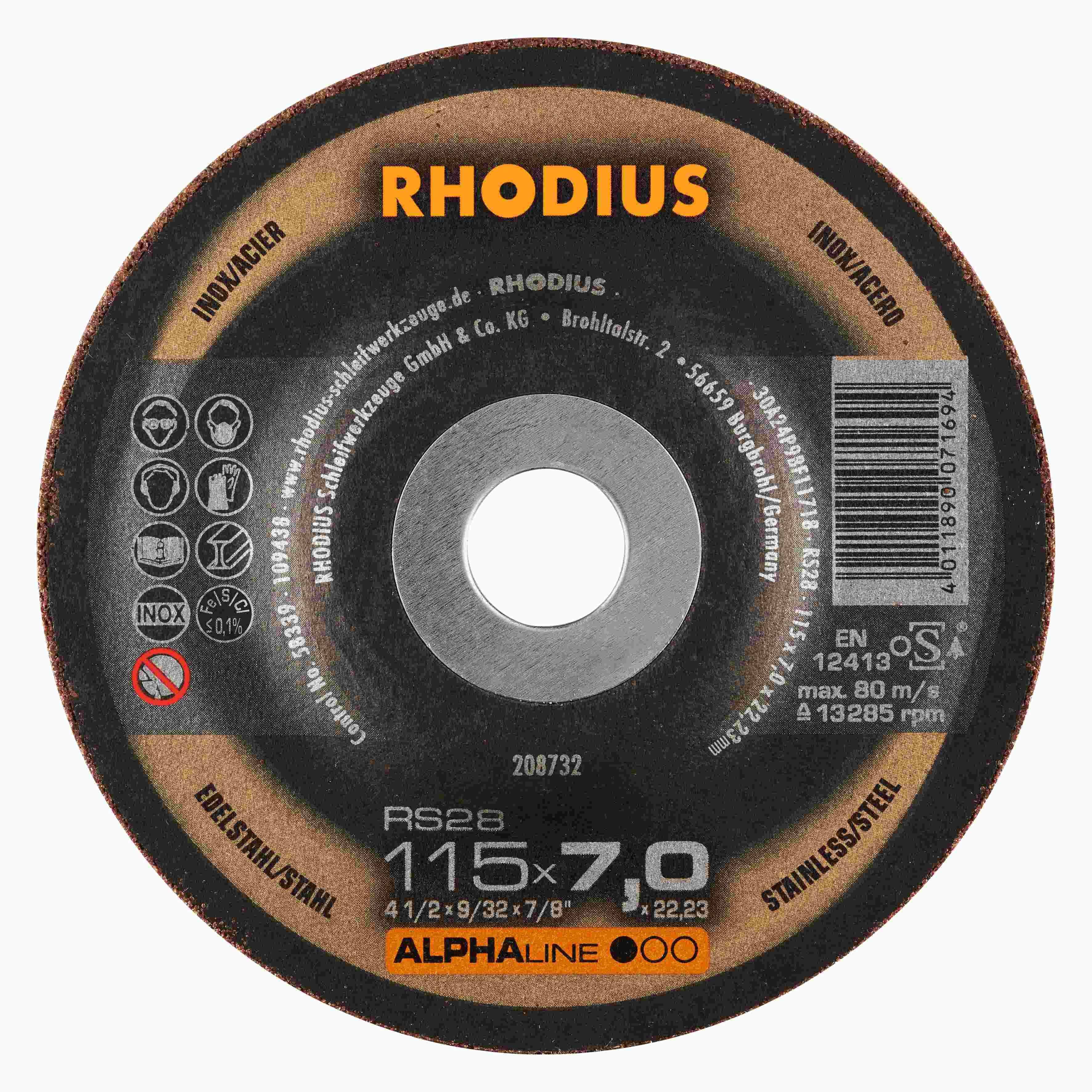 Brúsny kotúč RS28 115x7,0x22,23  