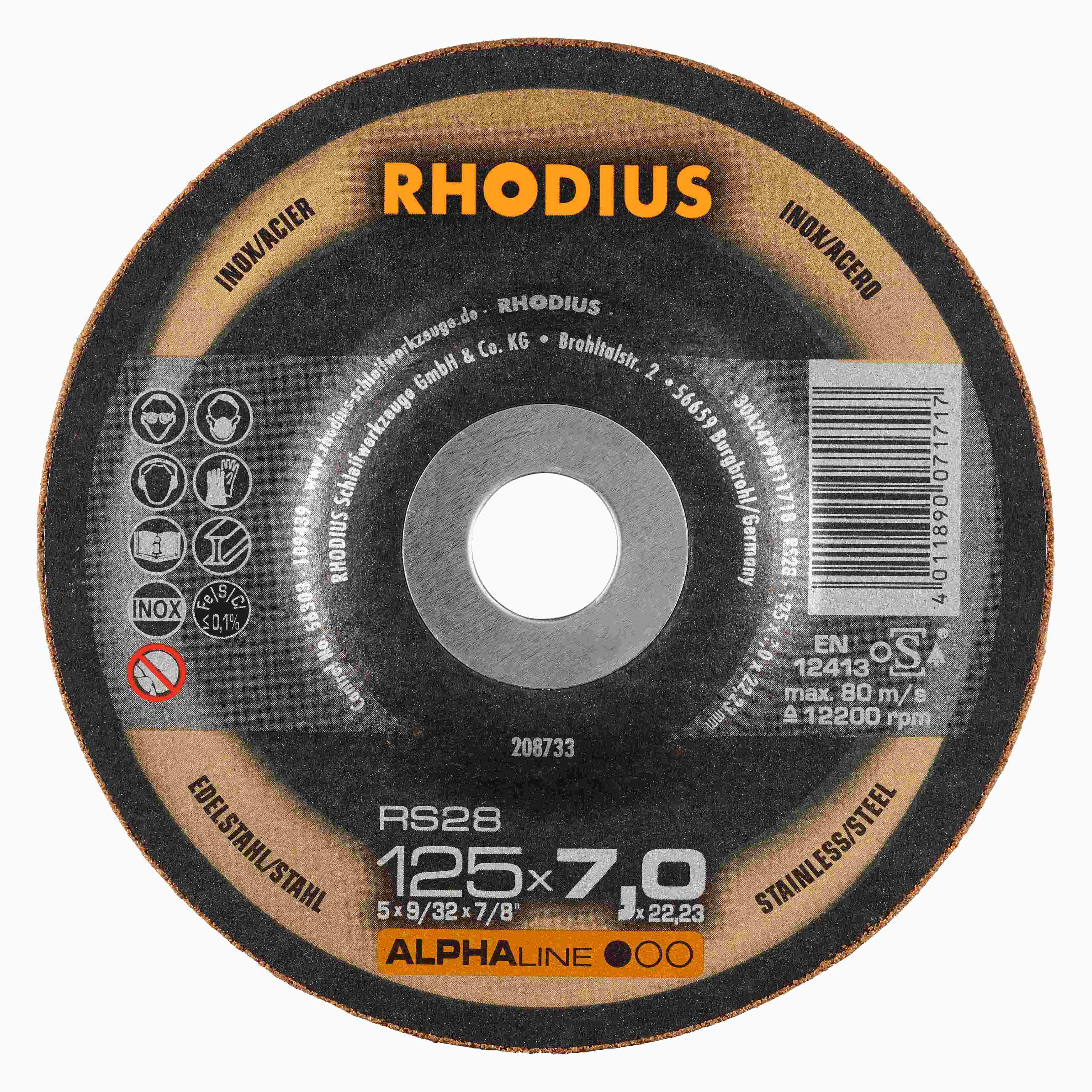 Brúsny kotúč RS28 125x7,0x22,23  