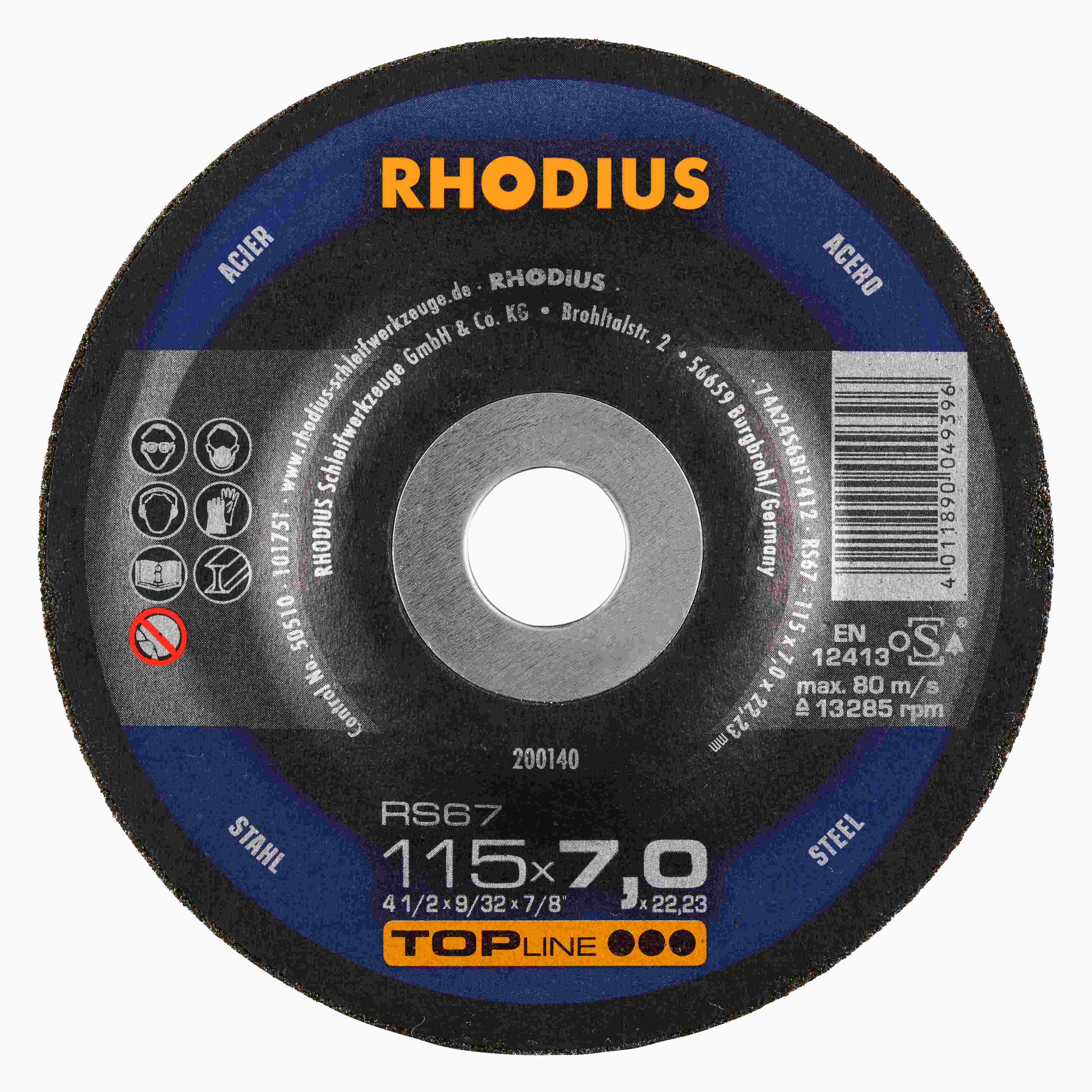 Brúsny kotúč RS67 115x7,0x22,23  
