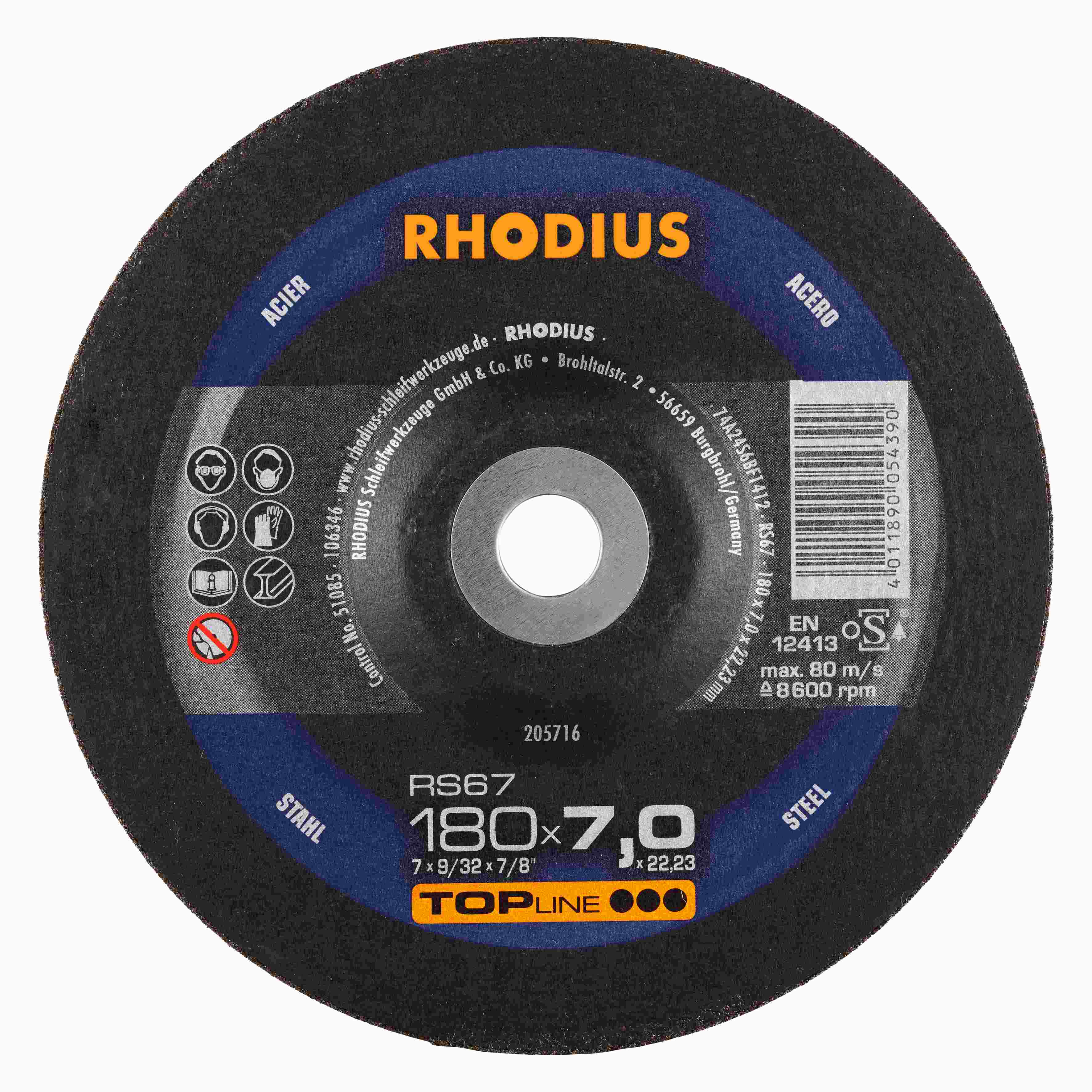 Brúsny kotúč RS67 180x7,0x22,23  