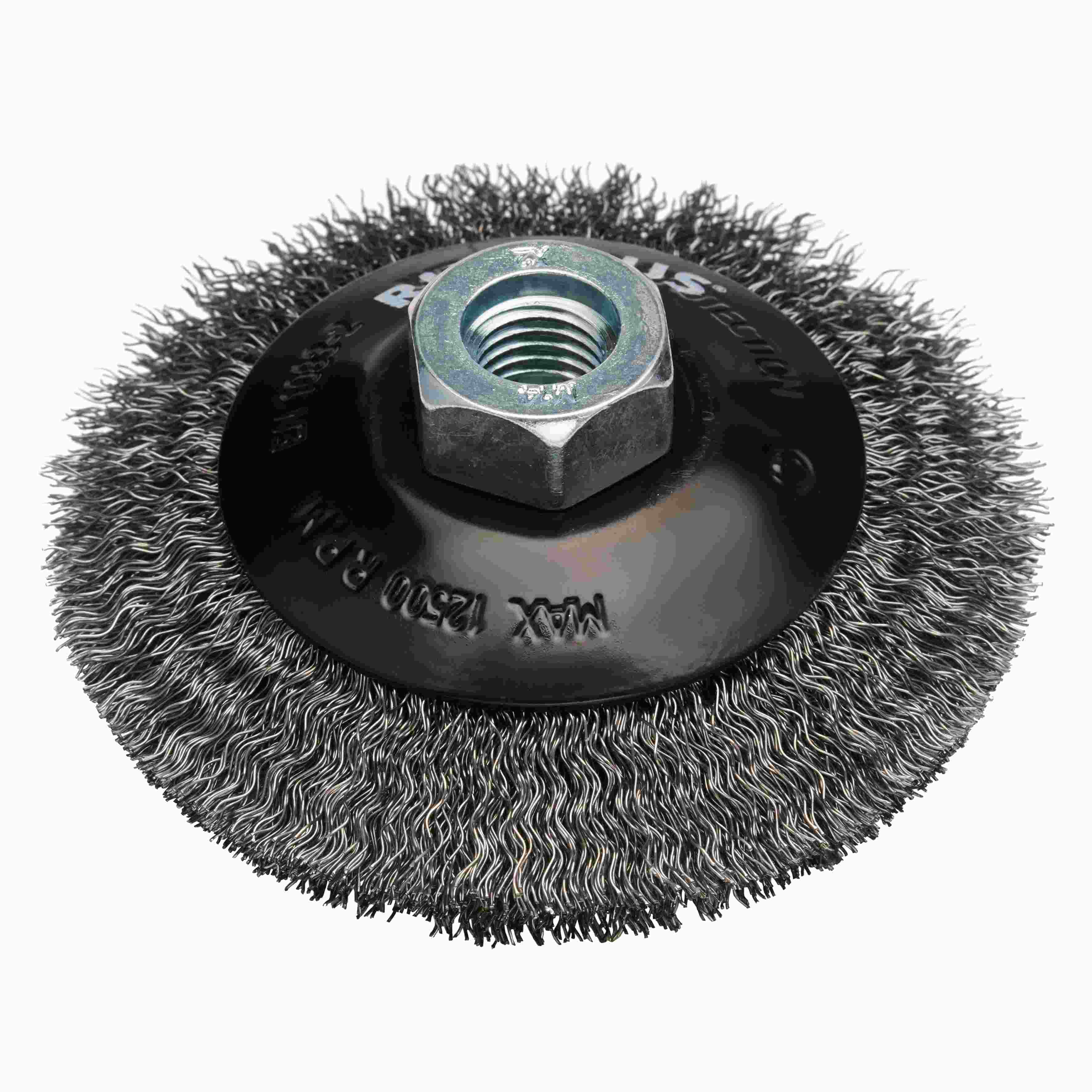 Kužeľová kefa SKBW 100x10x20xM14 zvlnený drôt 0,30 mm