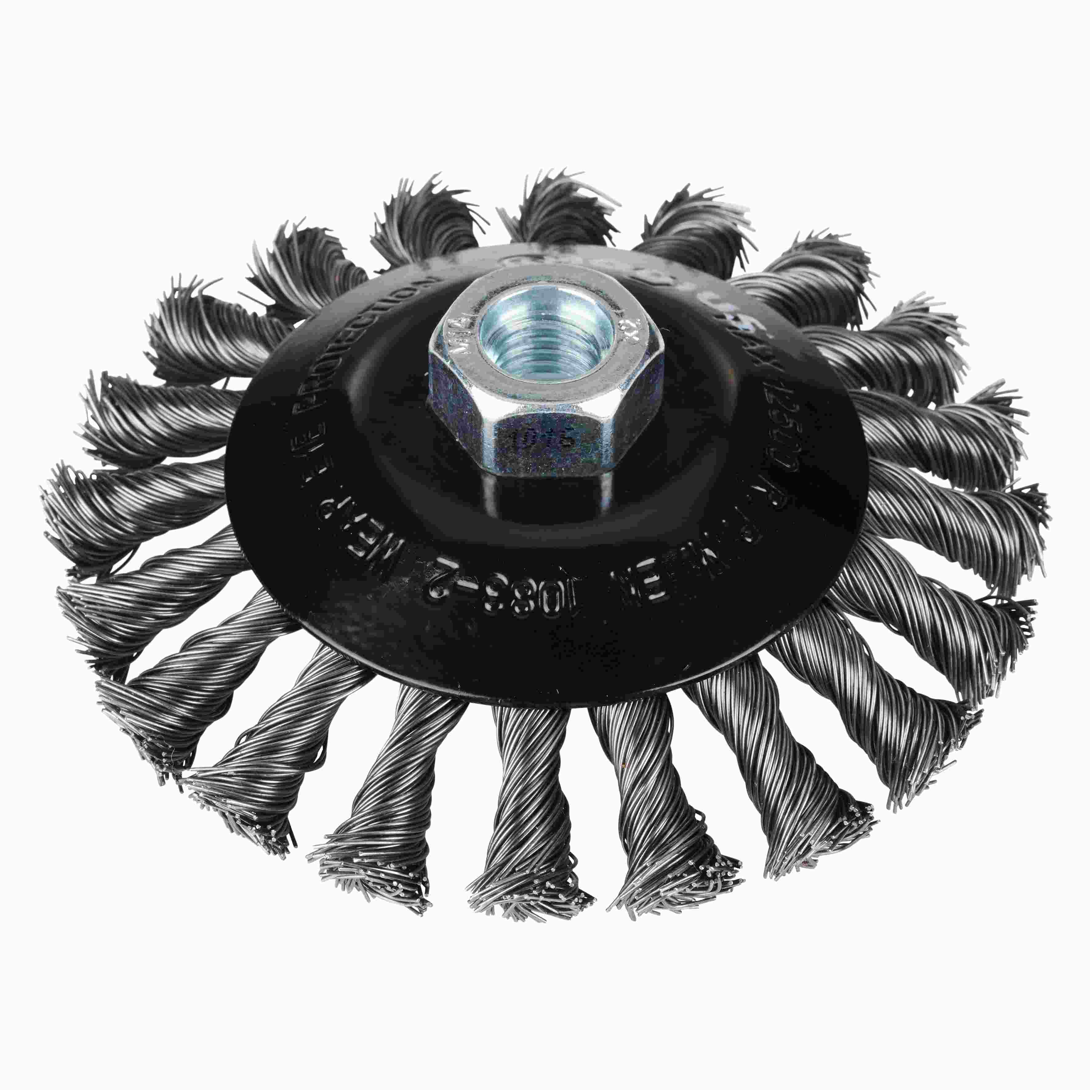 Kužeľová kefa SKBZ 115x15x20xM14 spletaný drôt 0,50 mm