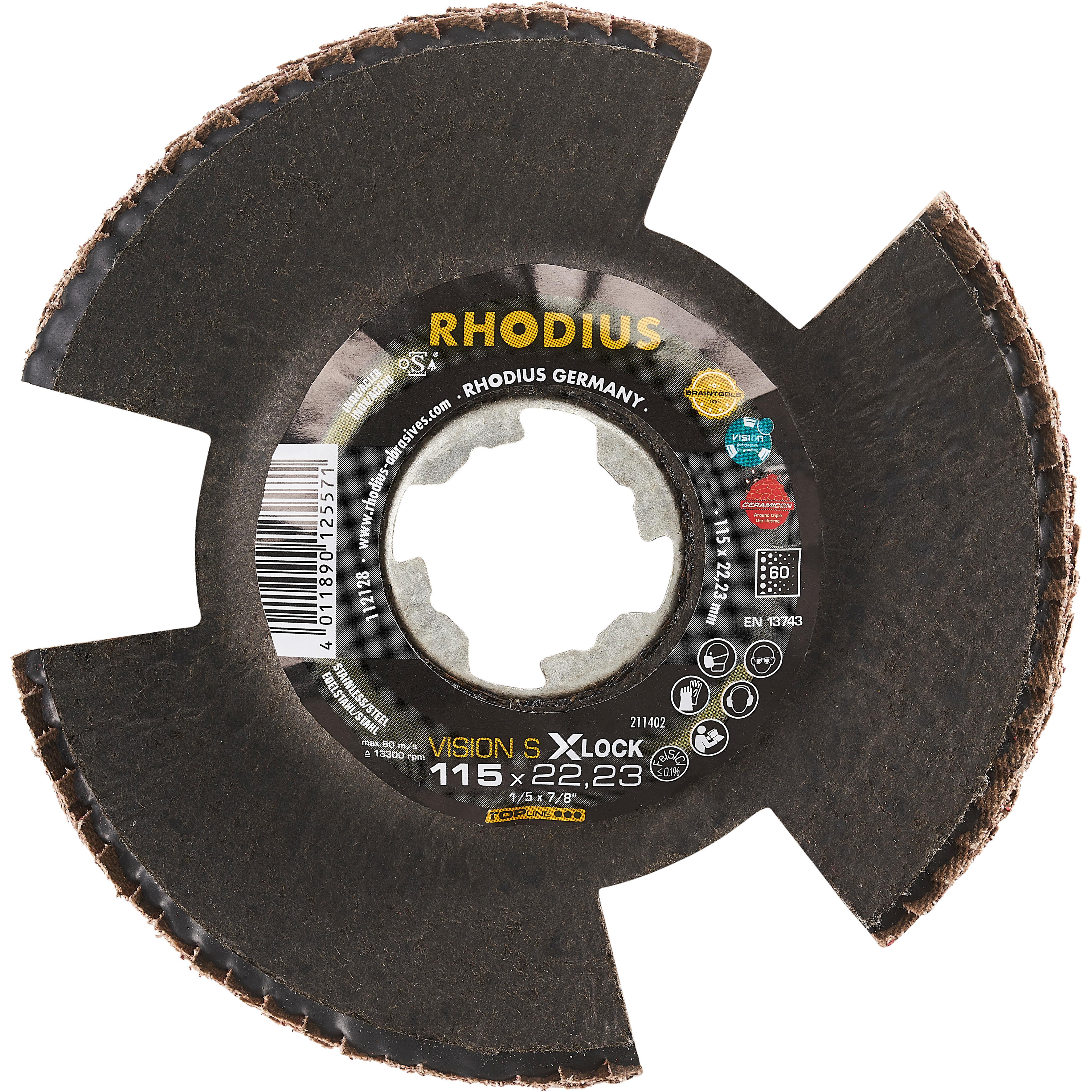 Lamelový kotúč Vision Speed X-lock 115x22,23 X-LOCK / keram. zrno 60