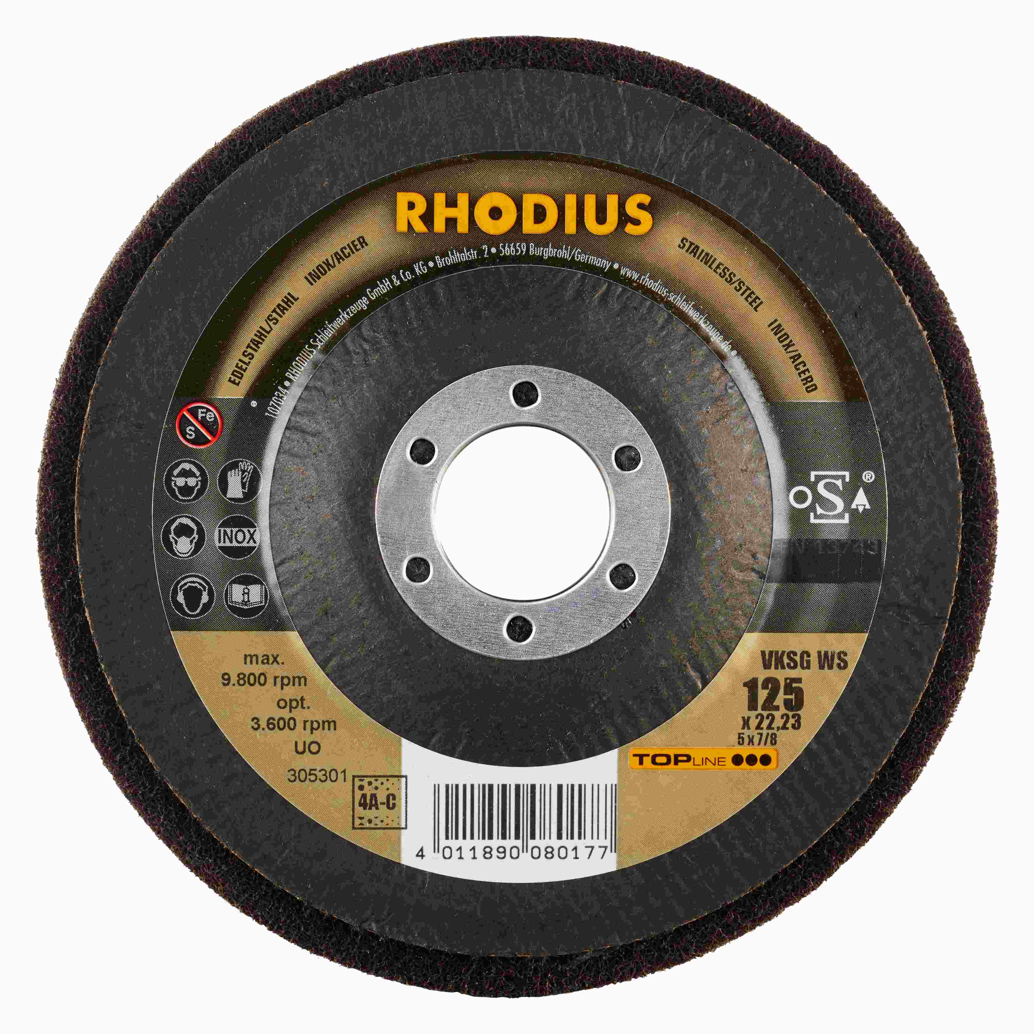 Tanier s kompaktným rúnom - rovný VKSG WS 125x22,23 4A-hrubý