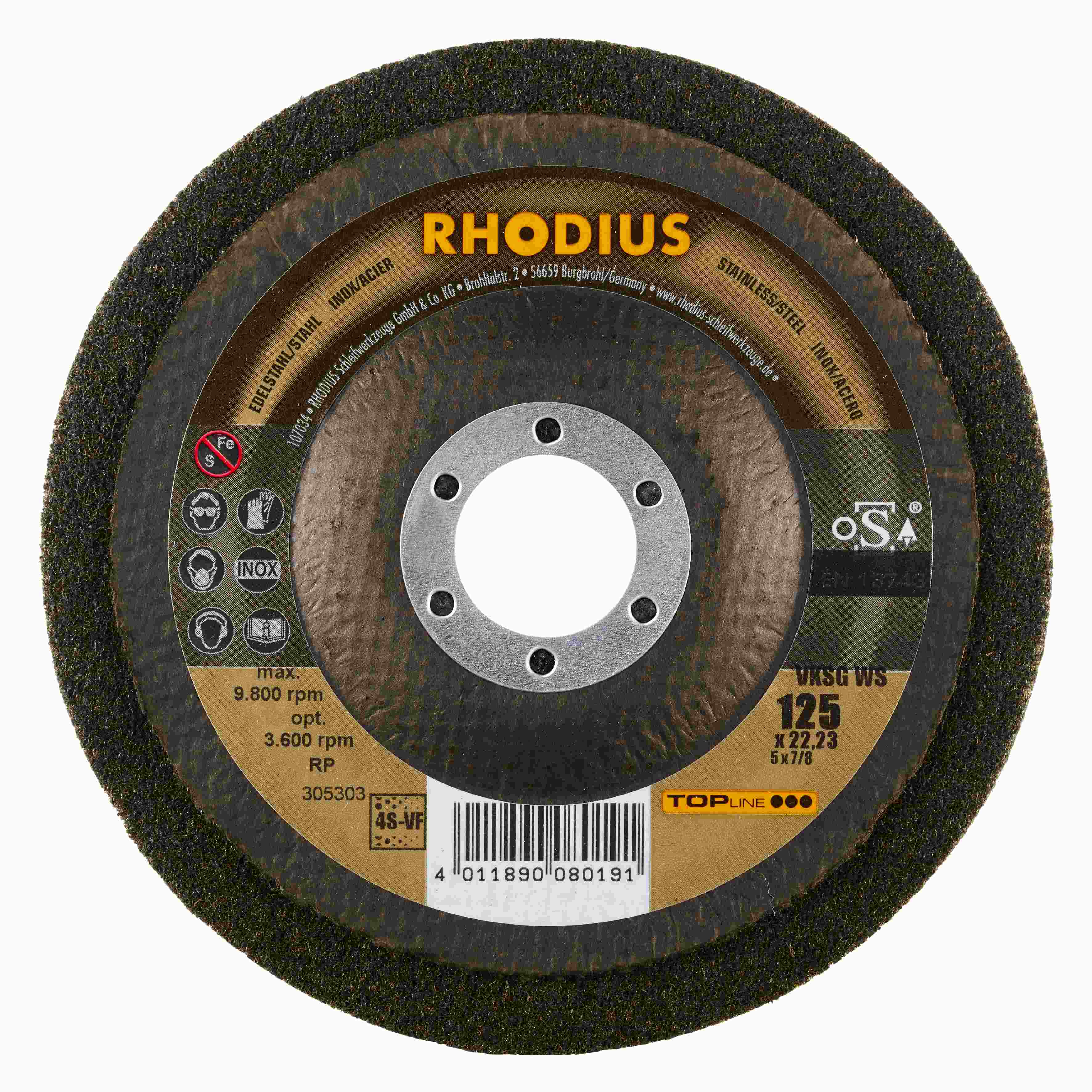 Tanier s kompaktným rúnom - rovný VKSG WS 125x22,23 4S-velmi jemný