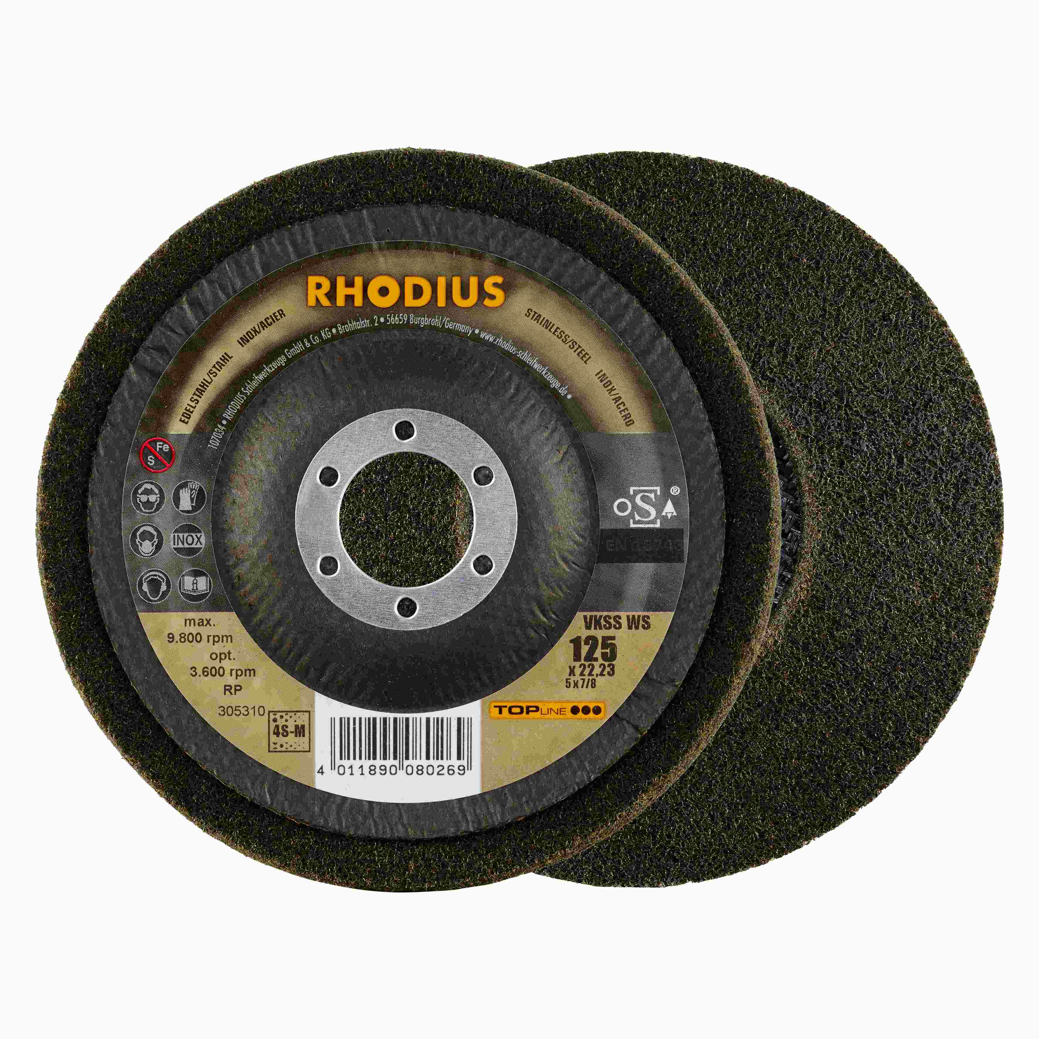 Tanier s kompaktným rúnom - šikmý VKSS WS 125x22,23 4S-stredný