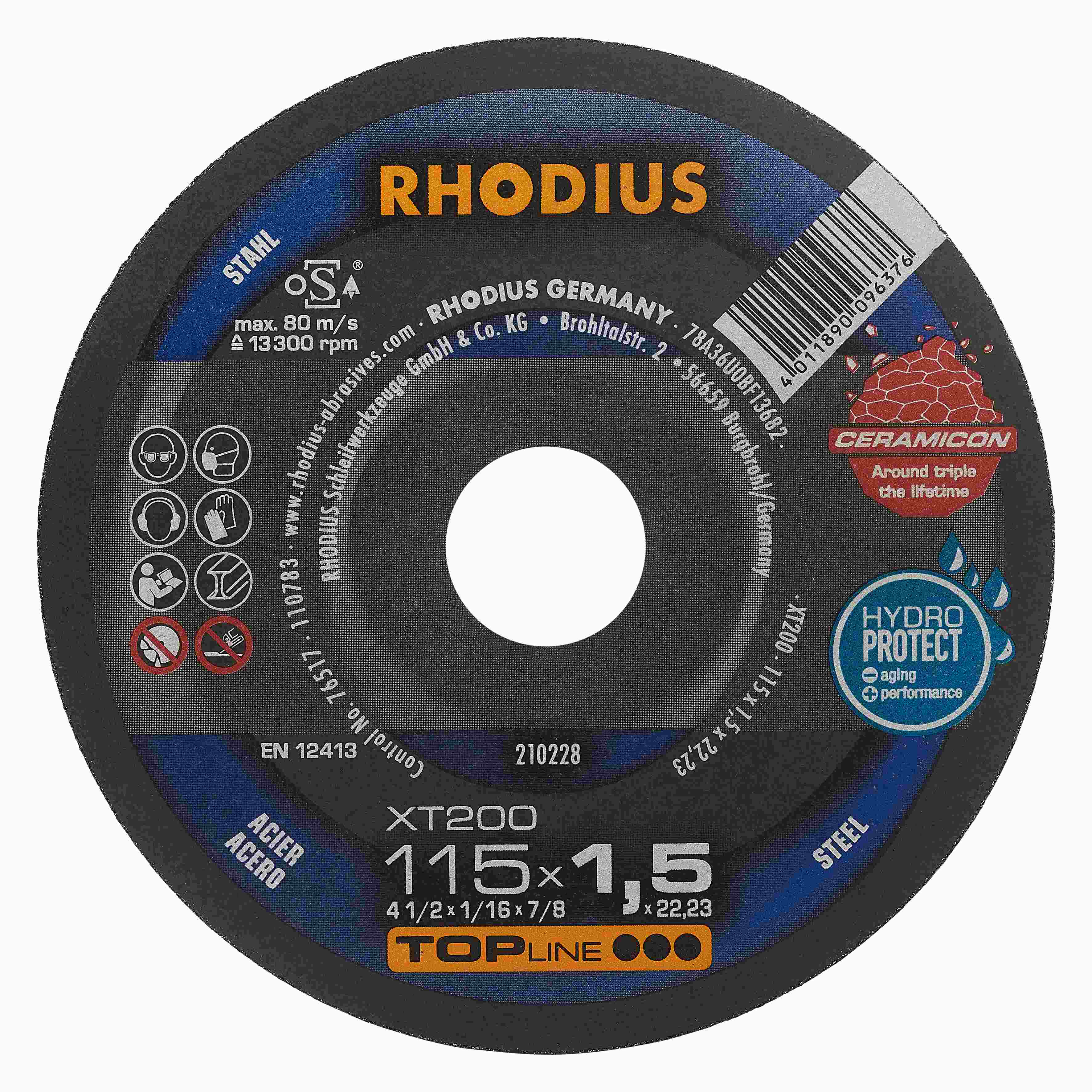 Rezný kotúč XT200 115x1,5x22,23 keramické zrno 
