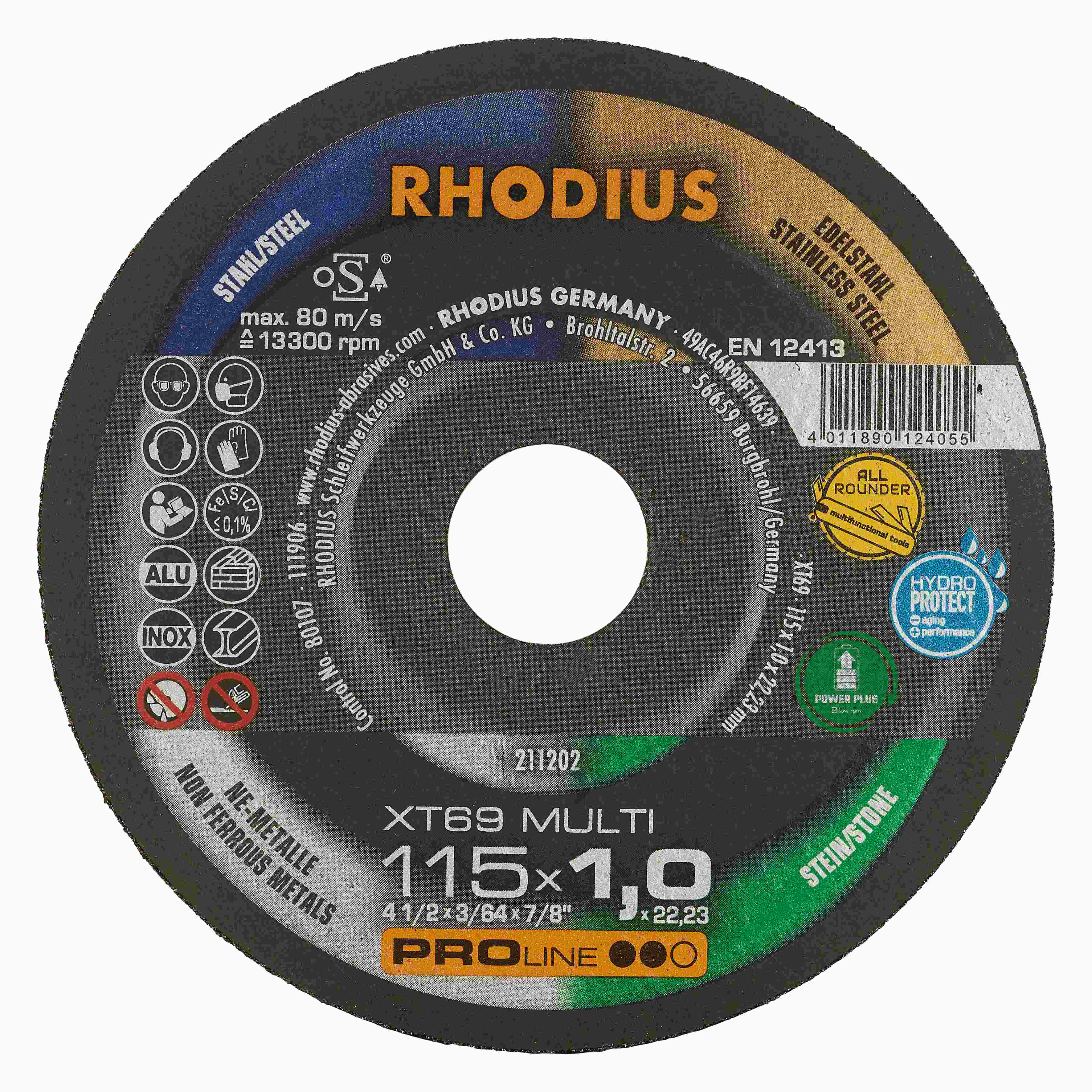 Rezný kotúč XT69 Multi 115x1,0x22,23  