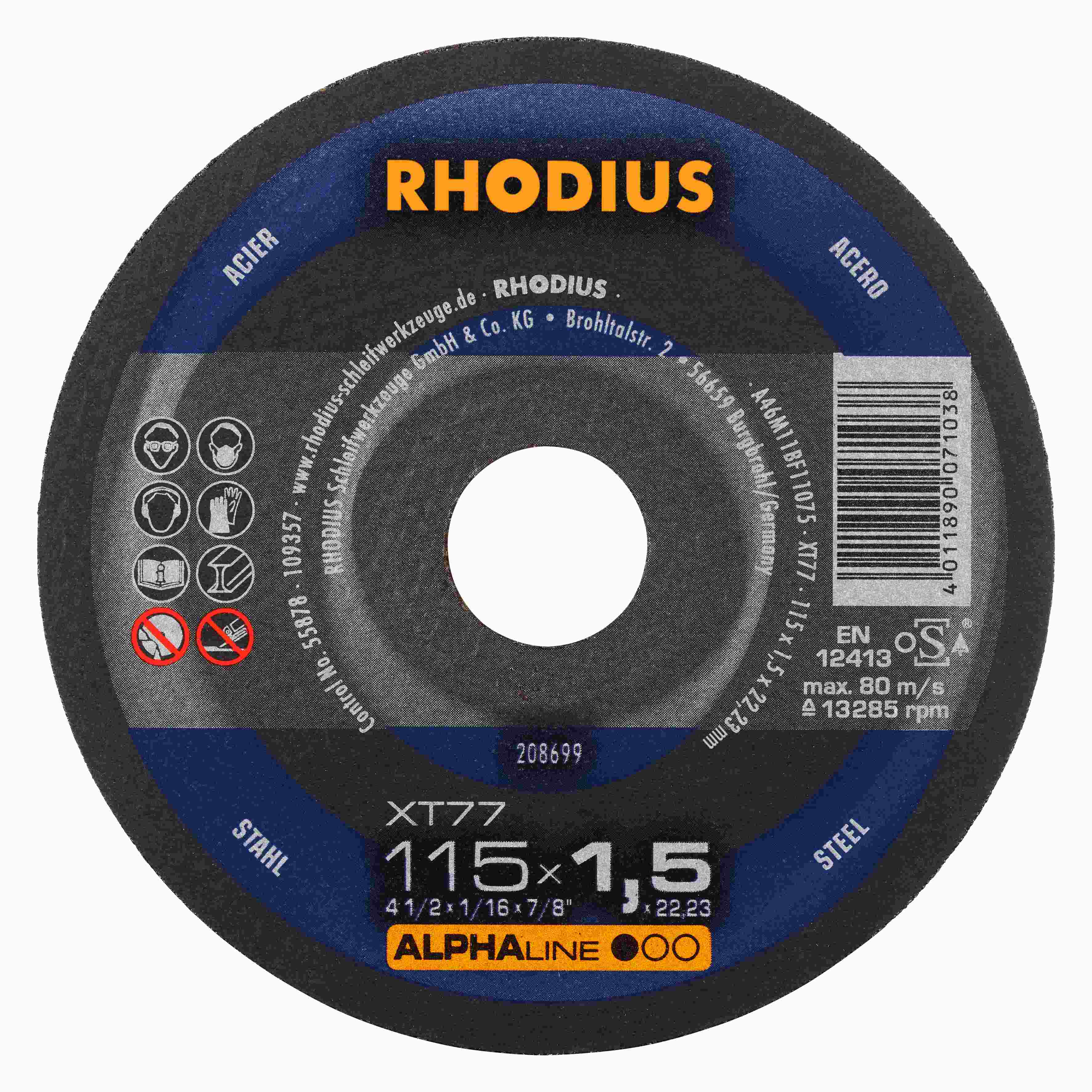 Rezný kotúč XT77 115x1,5x22,23  