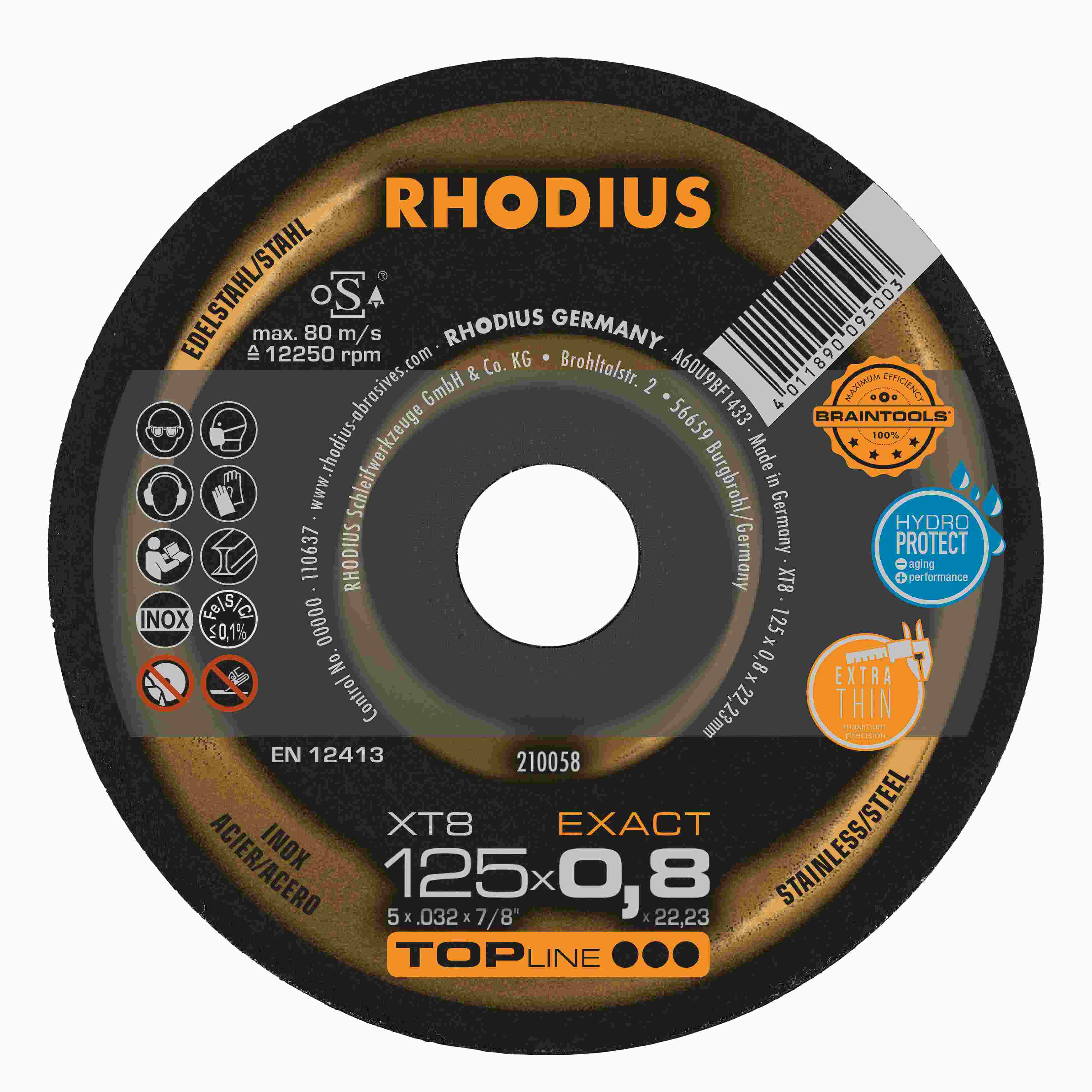 Rezný kotúč XT8 EXACT 125x0,8x22,23  