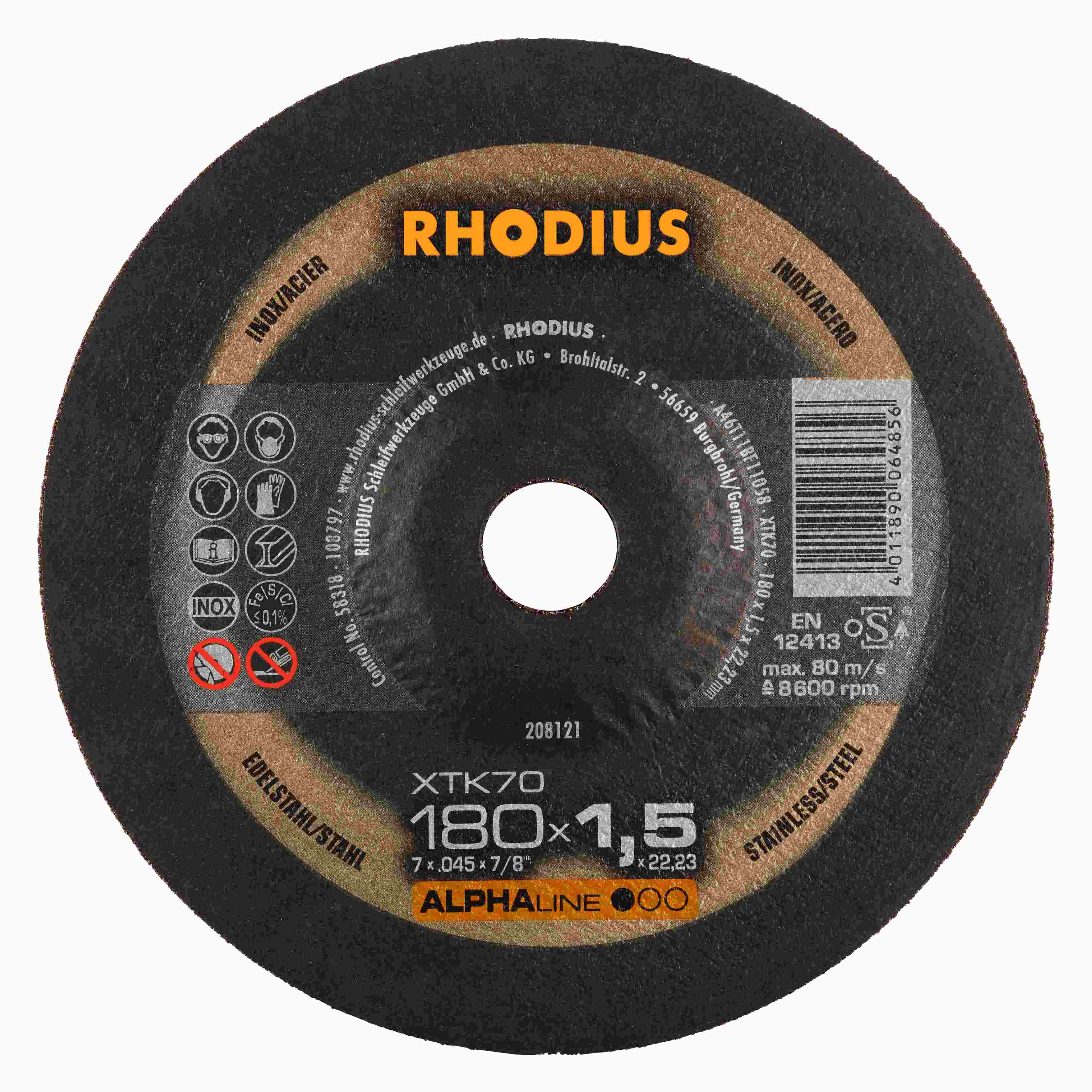 Rezný kotúč XTK70 180x1,5x22,23  