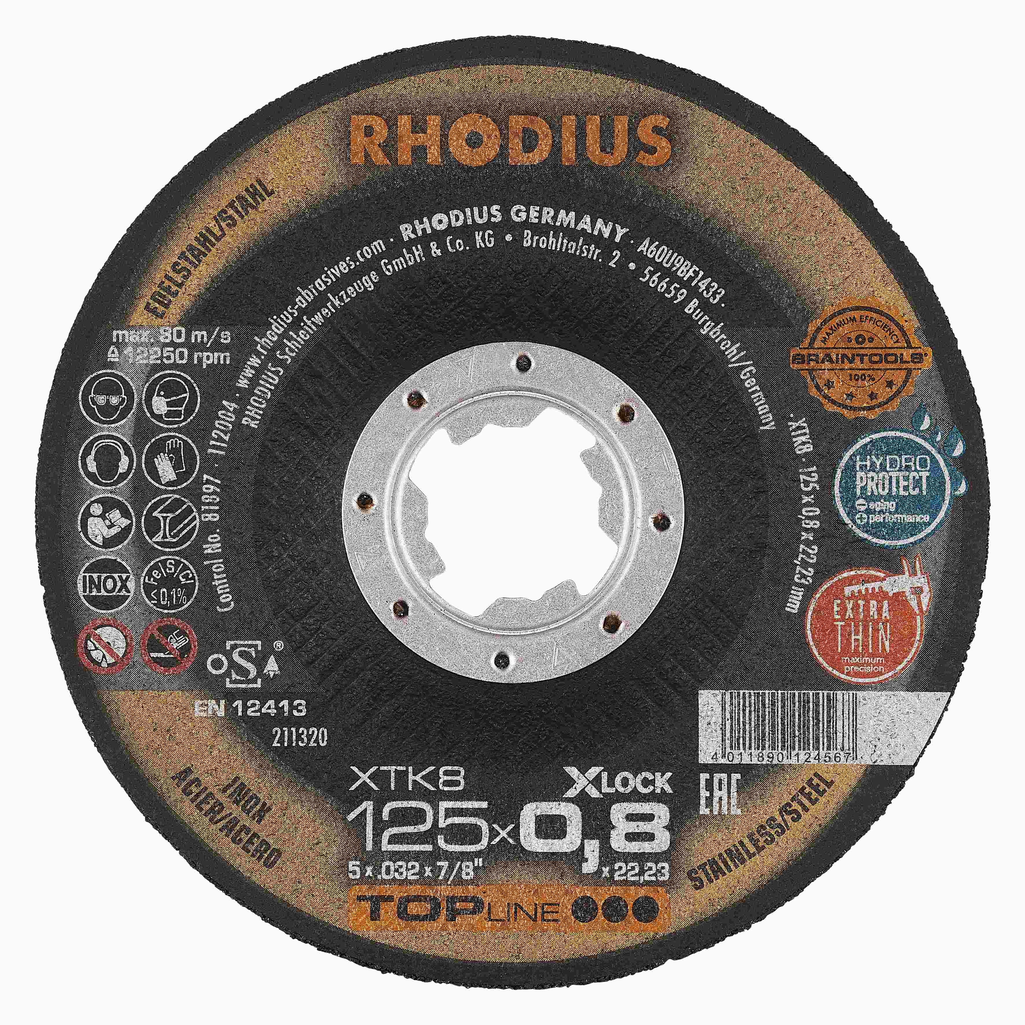 Rezný kotúč XTK8 EXACT 125x0,8x22,23 X-LOCK 