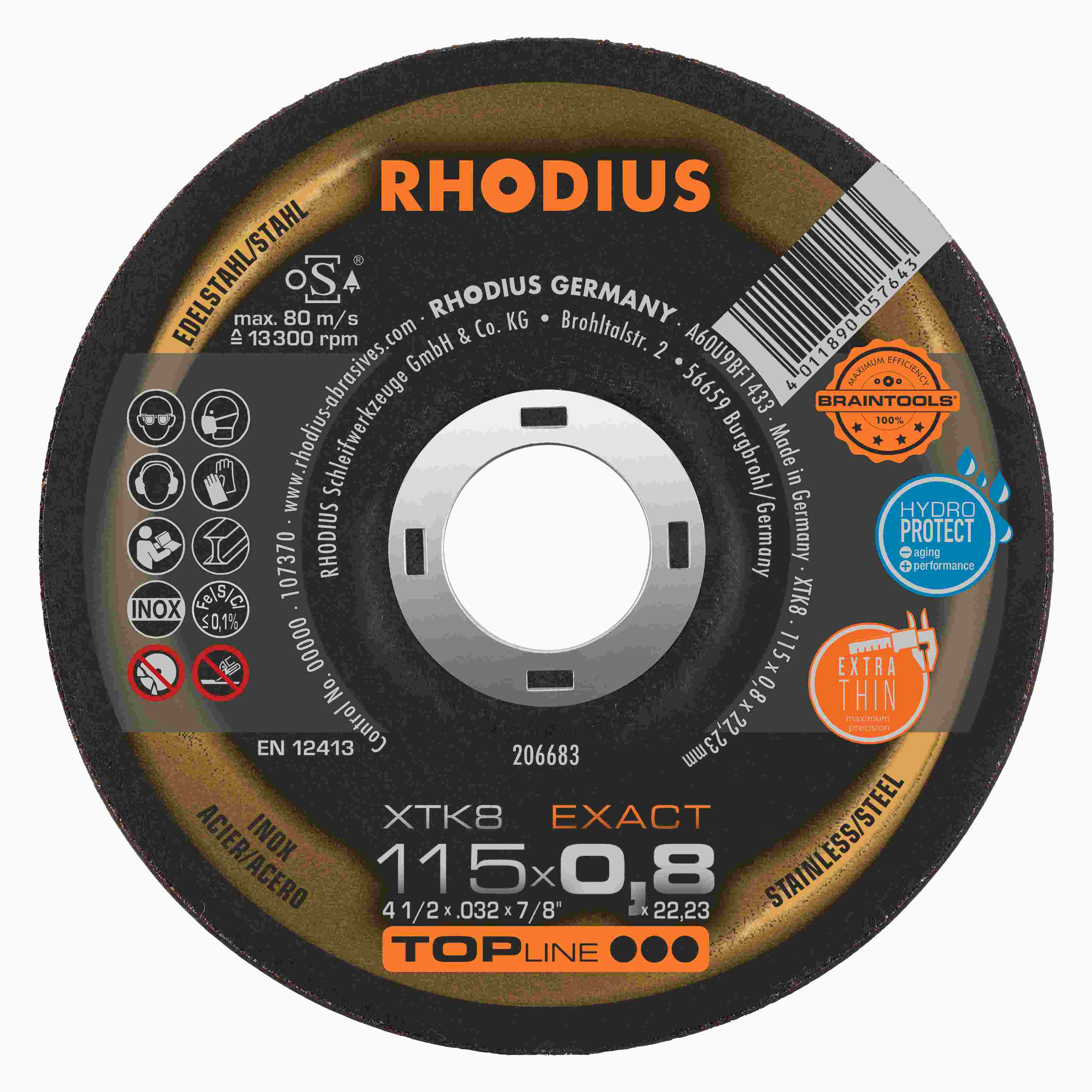 Rezný kotúč XTK8 EXACT 115x0,8x22,23  