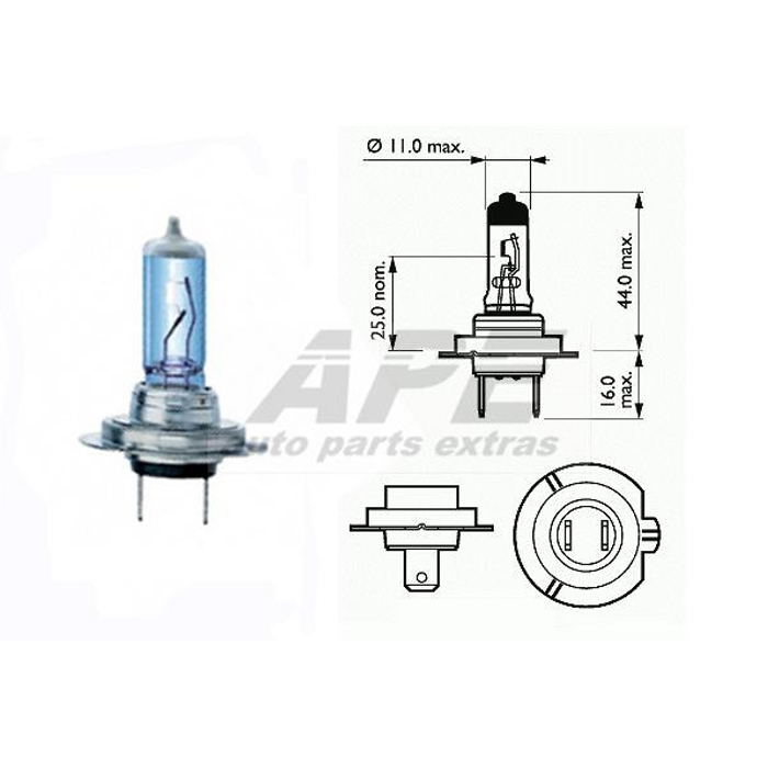 H7 Žiarovka White 12V 55W PX26d