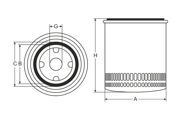 Olejový filter Japanparts FO-K06S