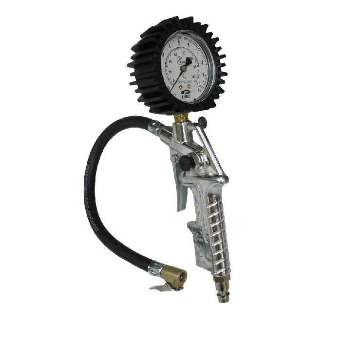 Pištoľ na fúkanie pneumatík s tlakomerom 0-10 bar / 0-140 psi