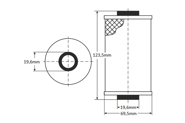 Palivový filter SC7058 (cross-ref.: P726x)