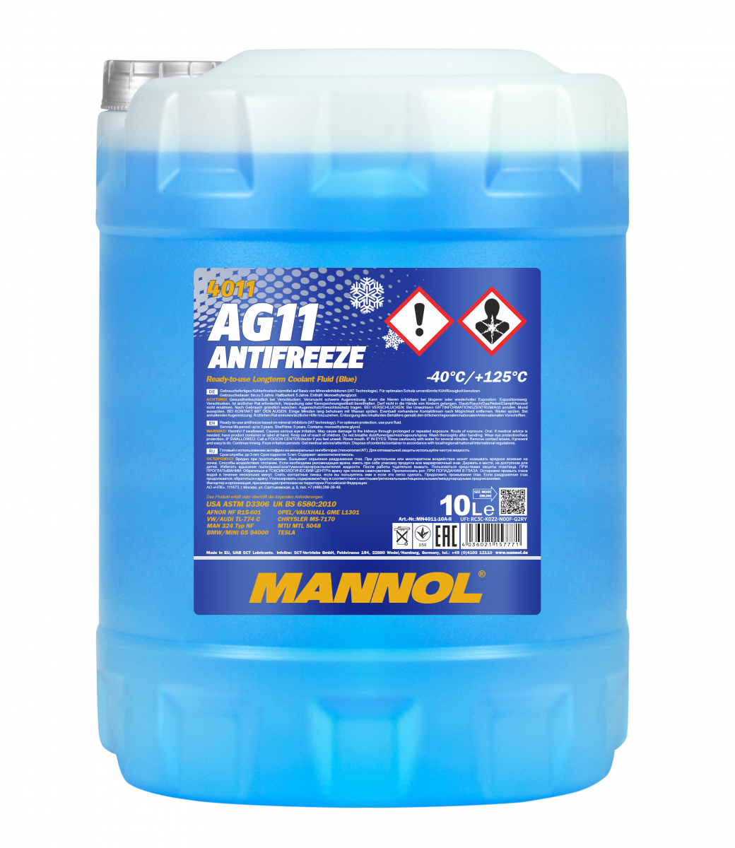 Mannol Antifreeze AG11 (-40) Longterm (10L)