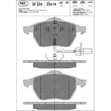 Brzdové platničky SCT-GERMANY SP259PR